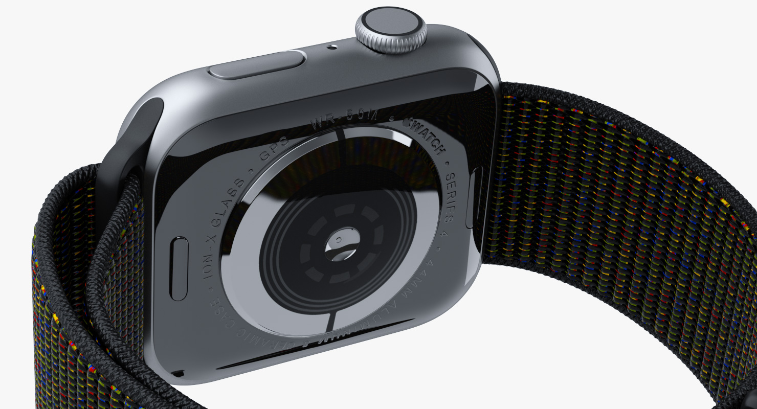 Apple Watch with Seashell Sport Loop Black 3D