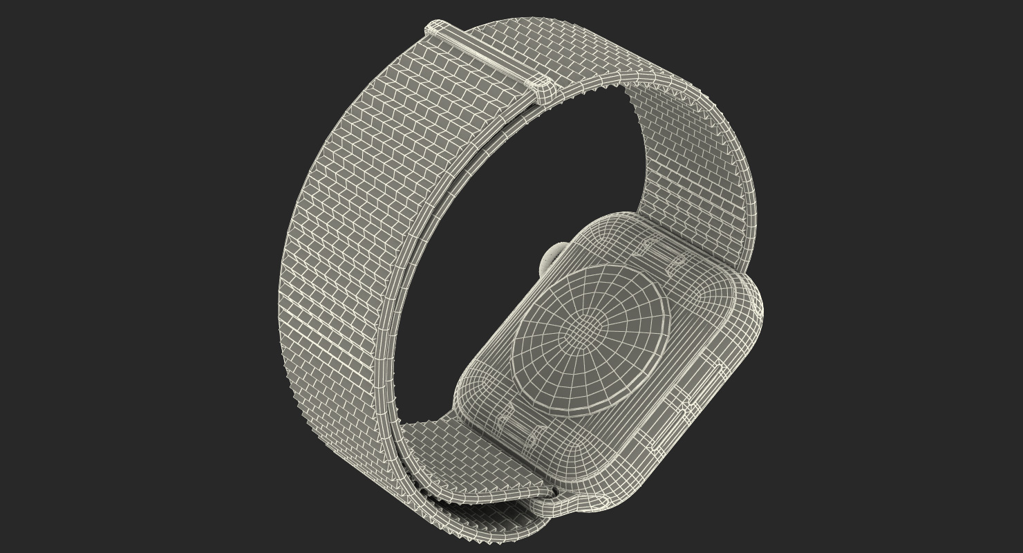 Apple Watch with Seashell Sport Loop Black 3D