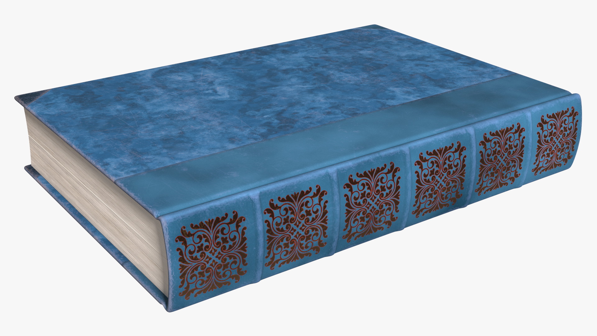 3D Classic Hardback Book Blue