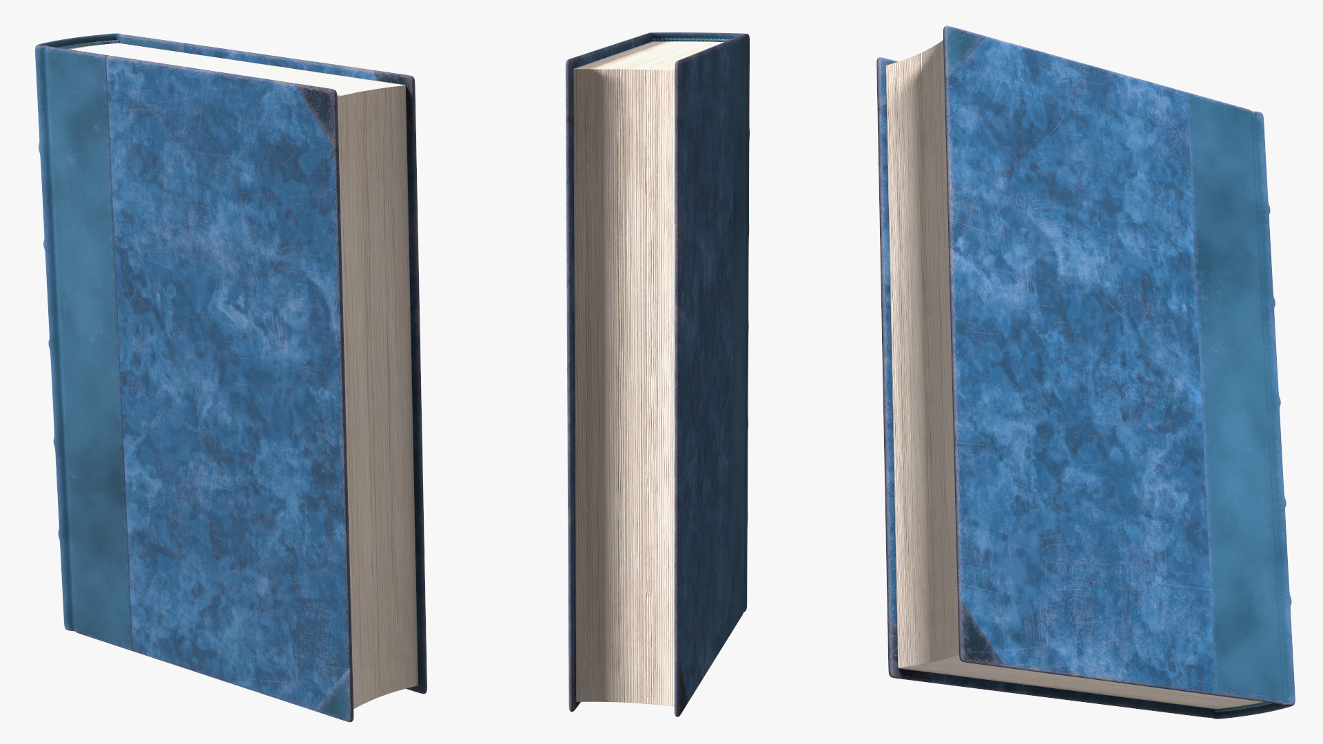 3D Classic Hardback Book Blue