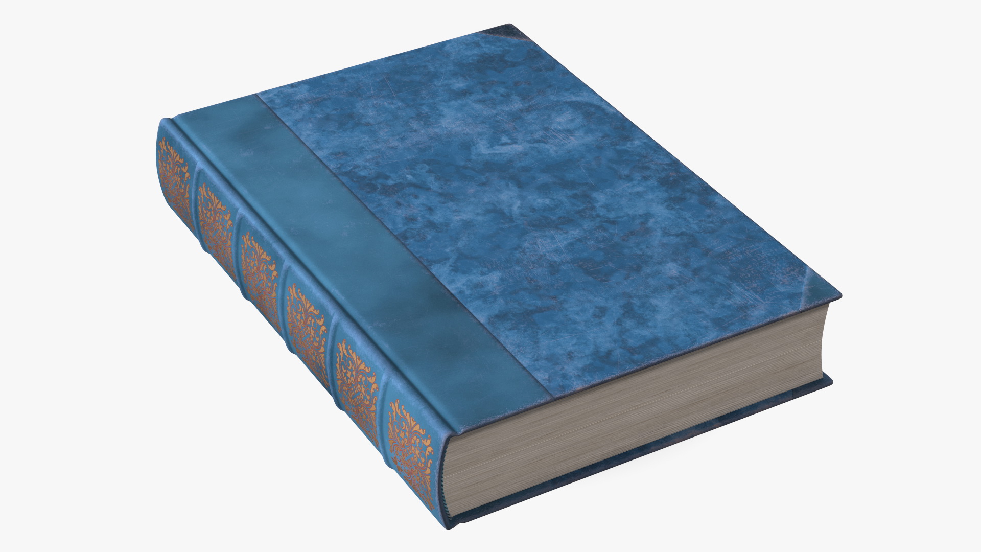 3D Classic Hardback Book Blue