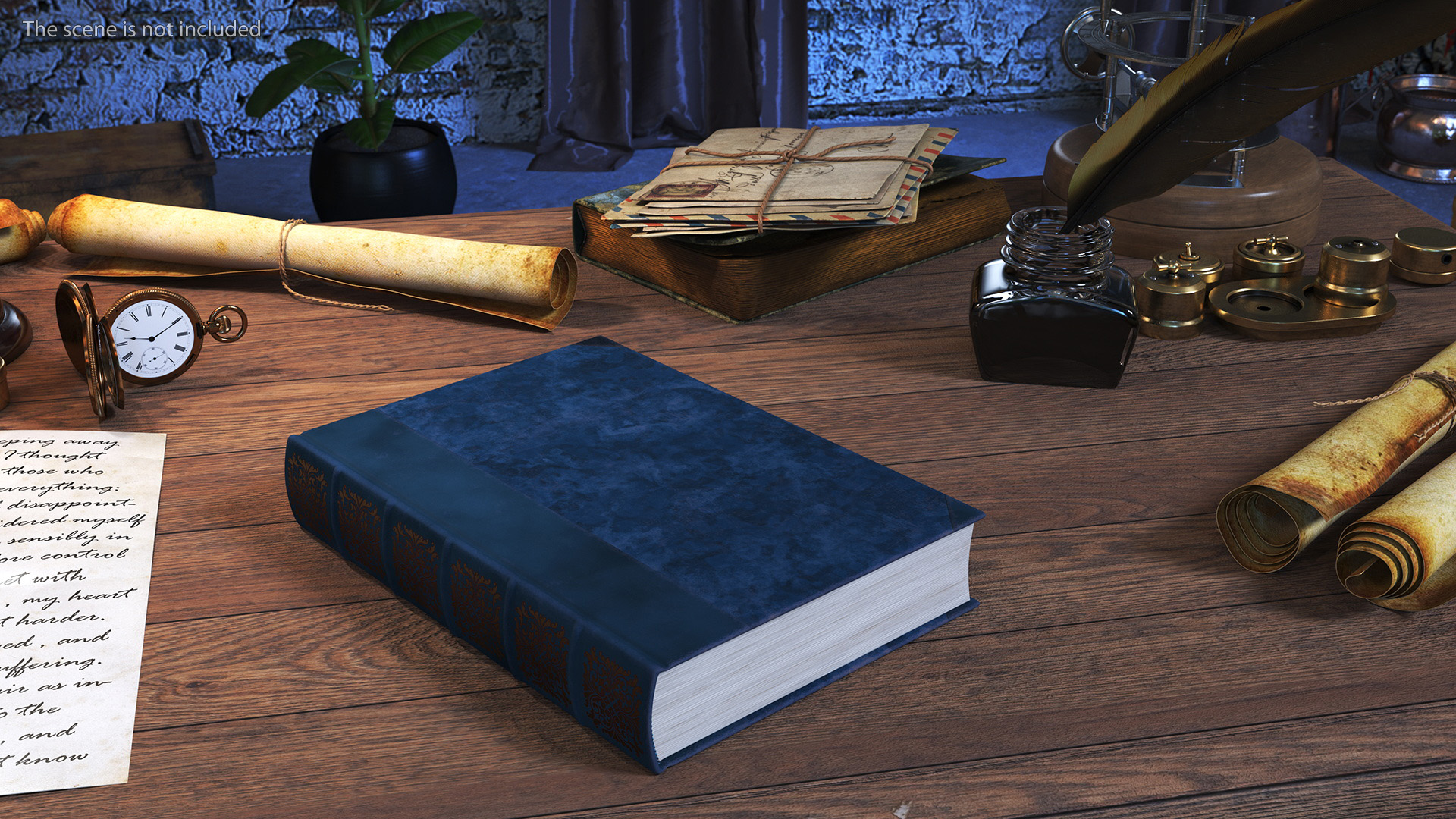 3D Classic Hardback Book Blue