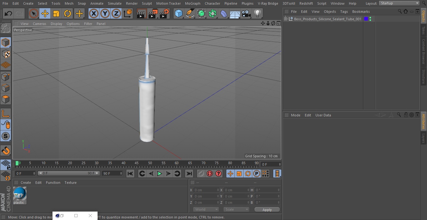 3D model Boss Products Silicone Sealant Tube