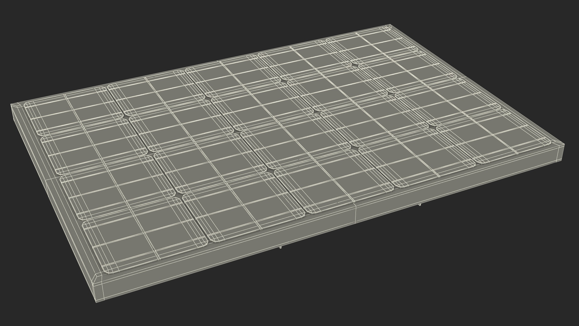 3D Onduline Roofing with Solar Panel model