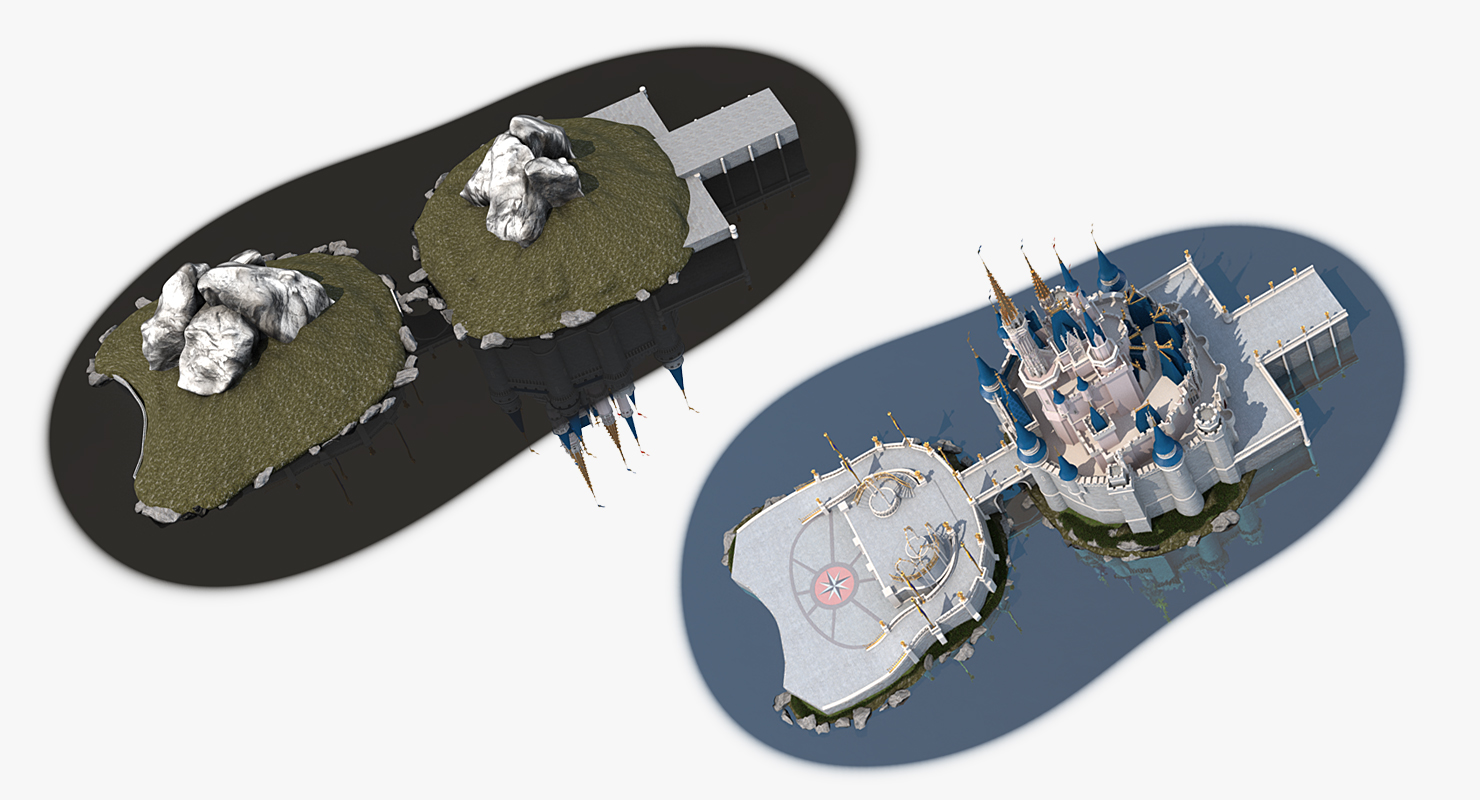 3D Cinderella Castle Fur