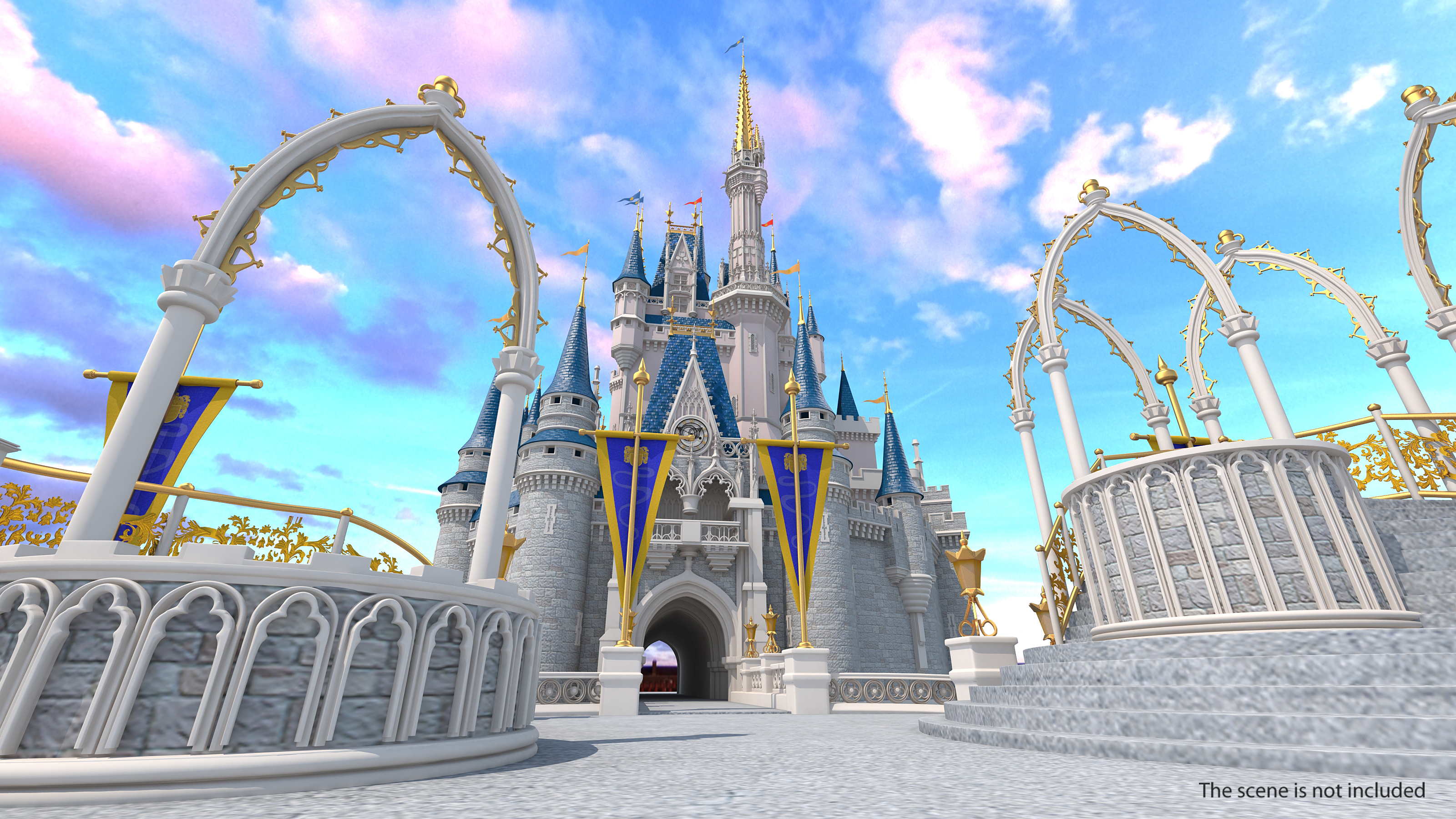 3D Cinderella Castle Fur