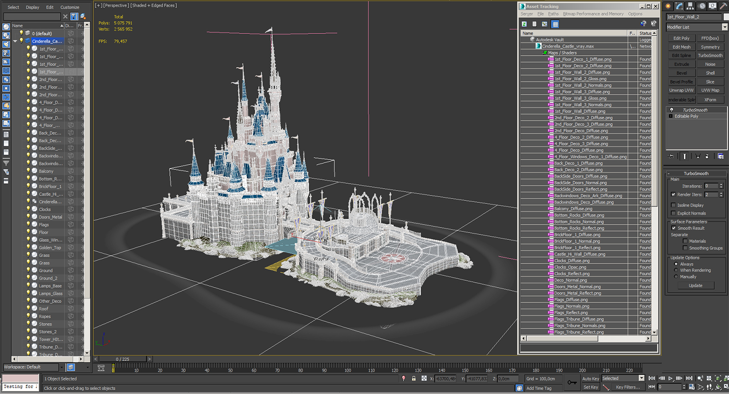3D Cinderella Castle Fur