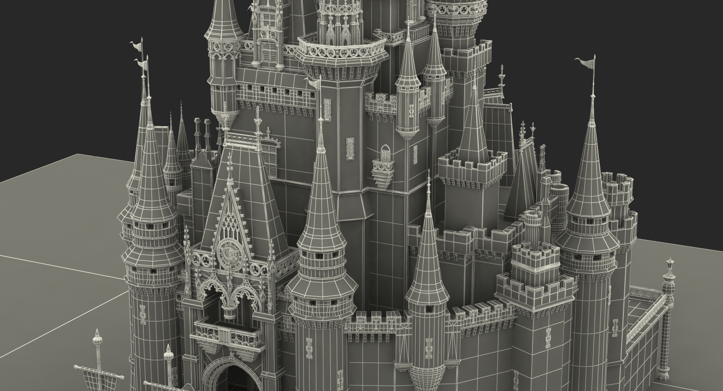 3D Cinderella Castle Fur
