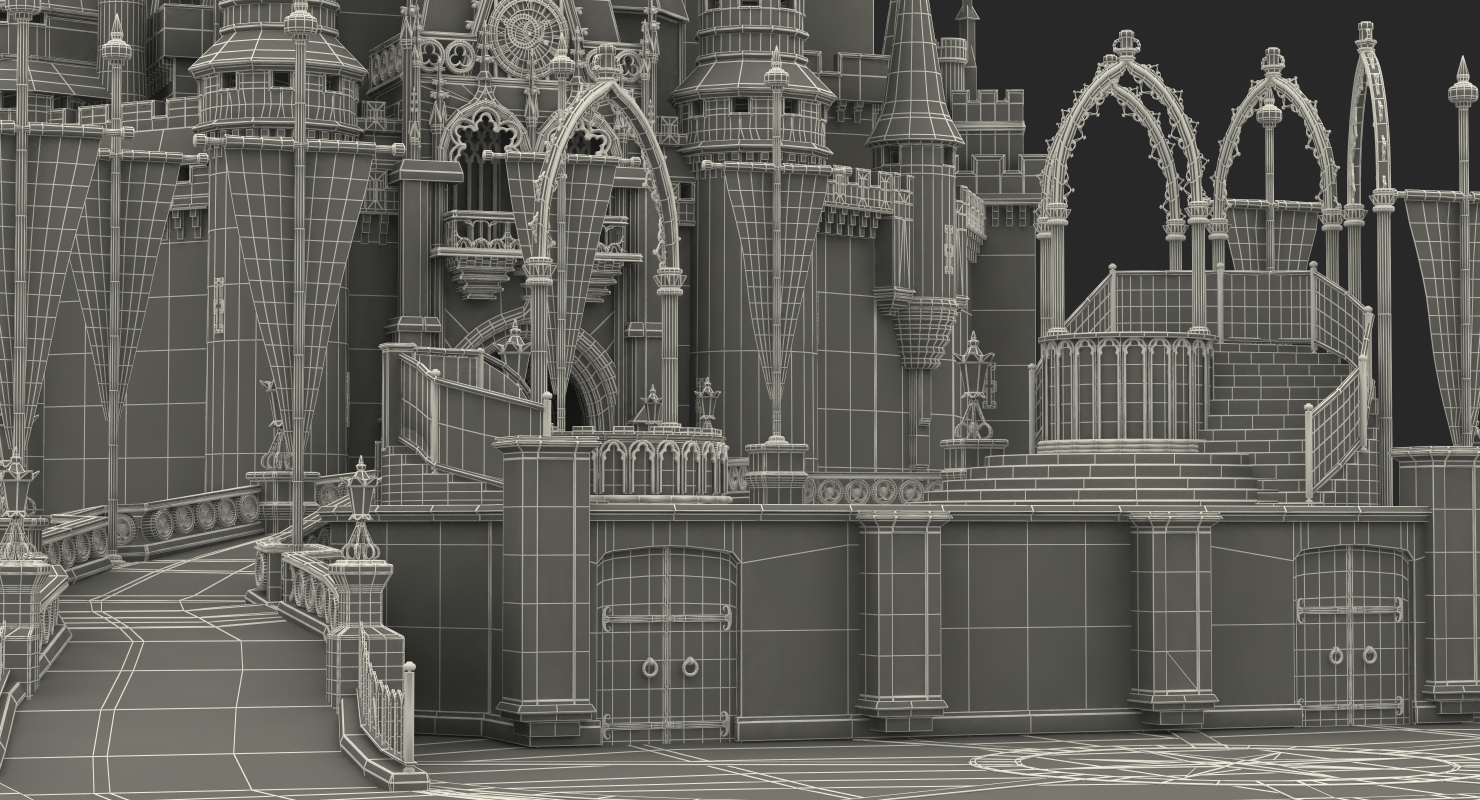 3D Cinderella Castle Fur
