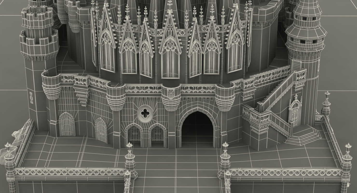3D Cinderella Castle Fur