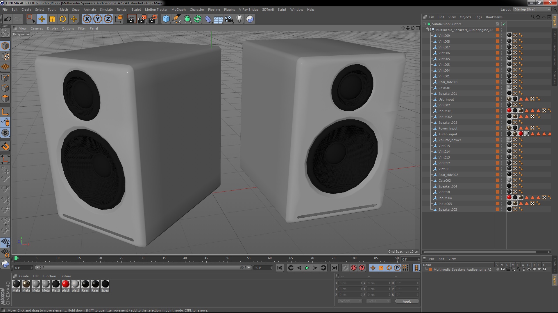 Multimedia Speakers Audioengine A2 3D model