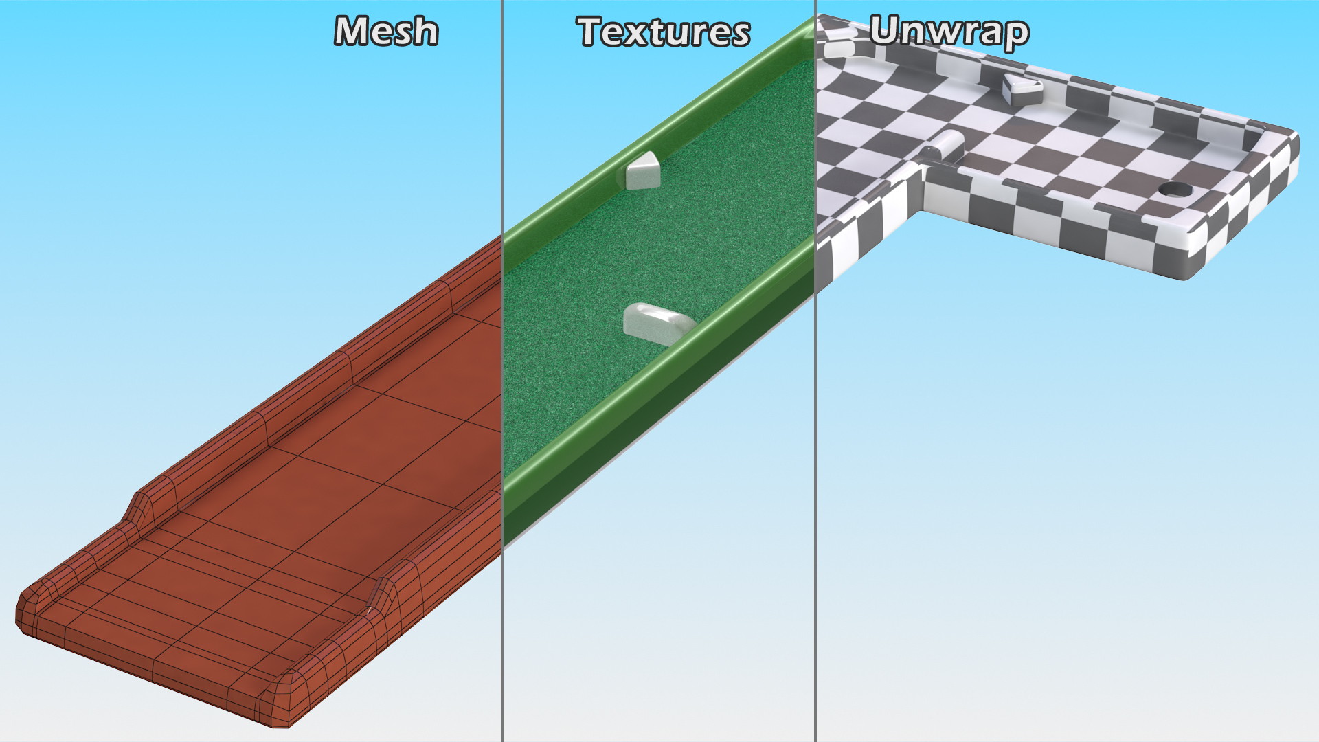 3D model Mini Golf Portable Outdoor Course Hole 9