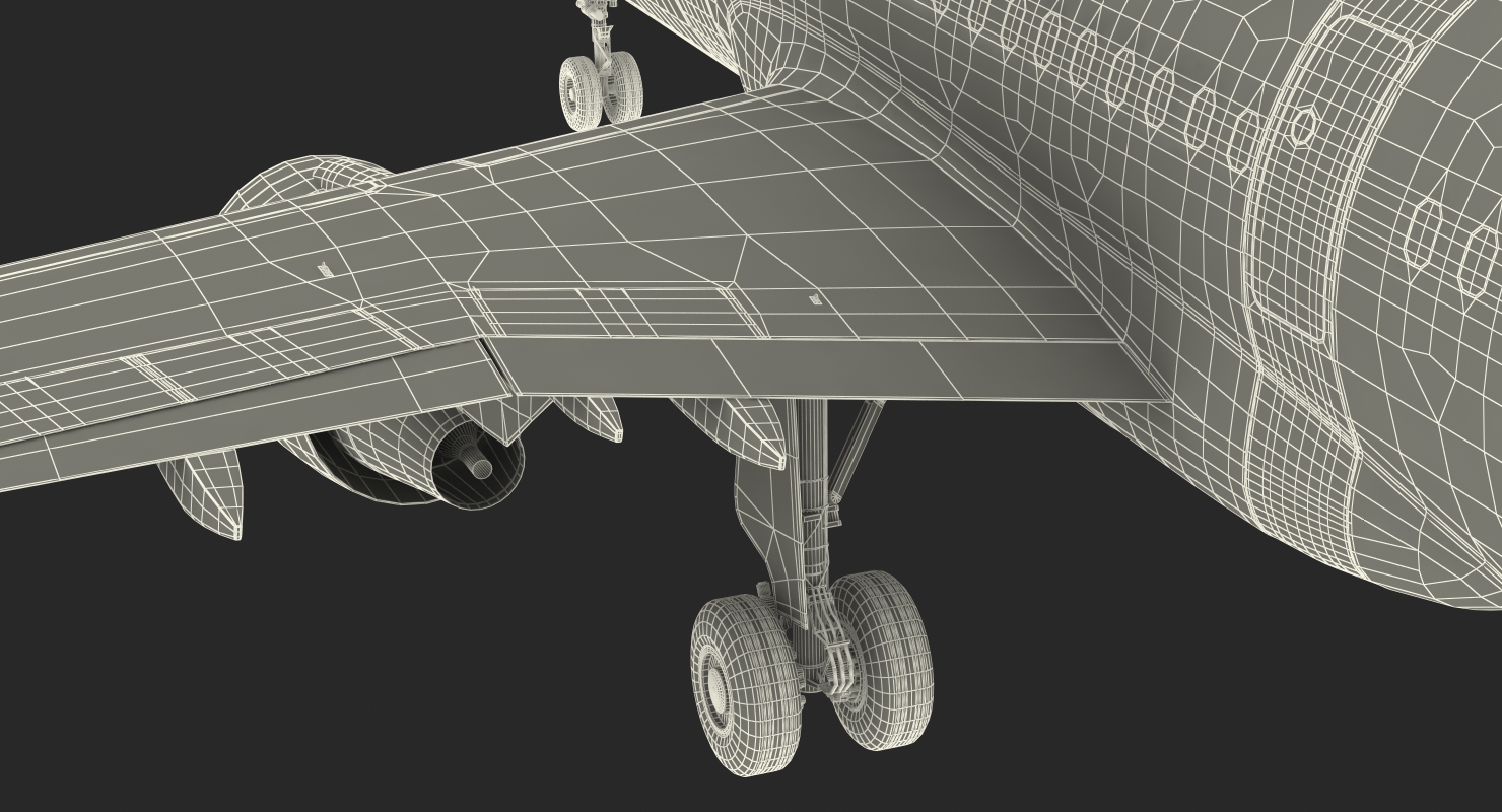 3D model Airbus A321 with Interior and Cockpit Delta Air Lines Rigged