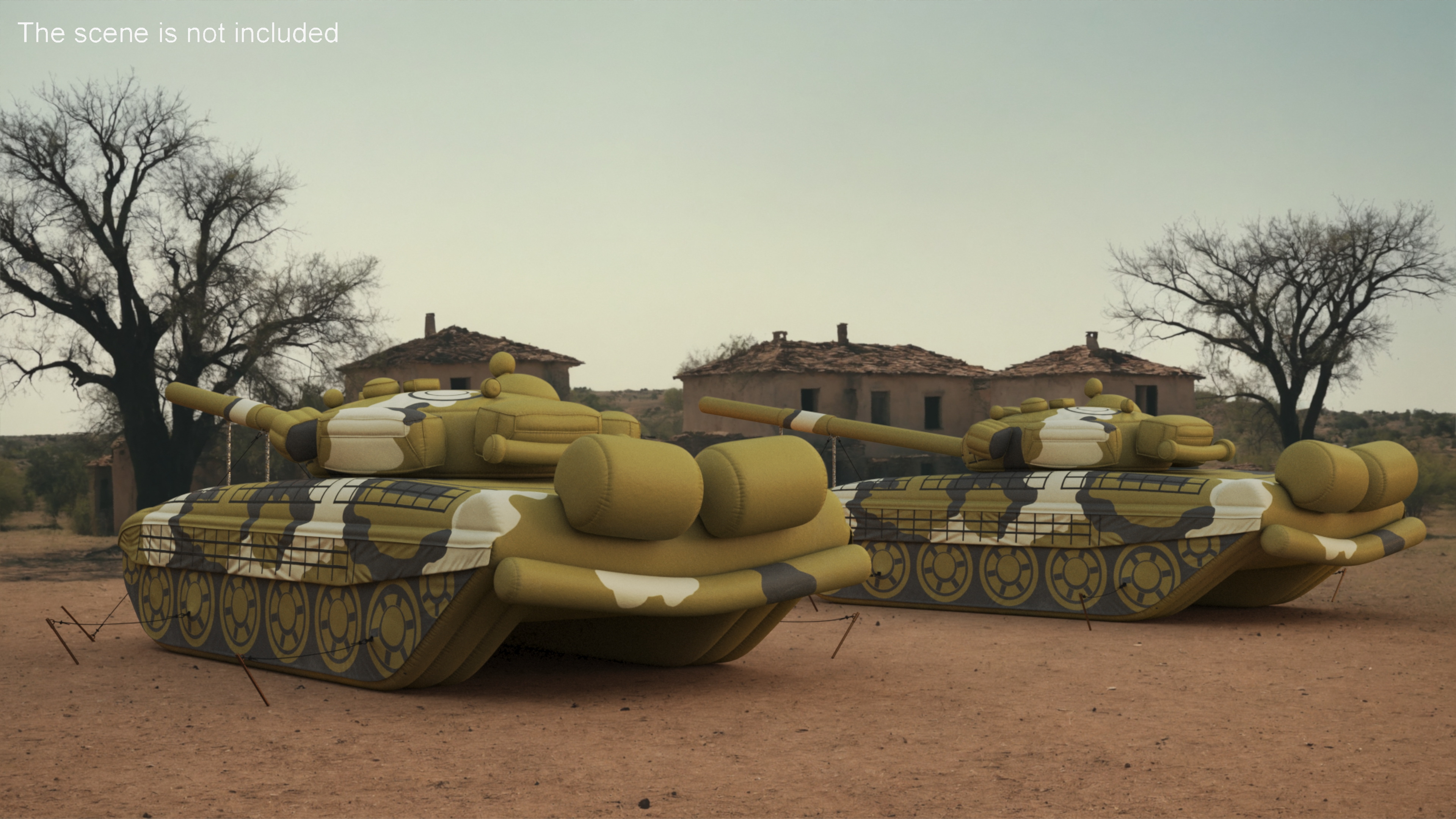 3D model Military Dummy Inflatable Tank