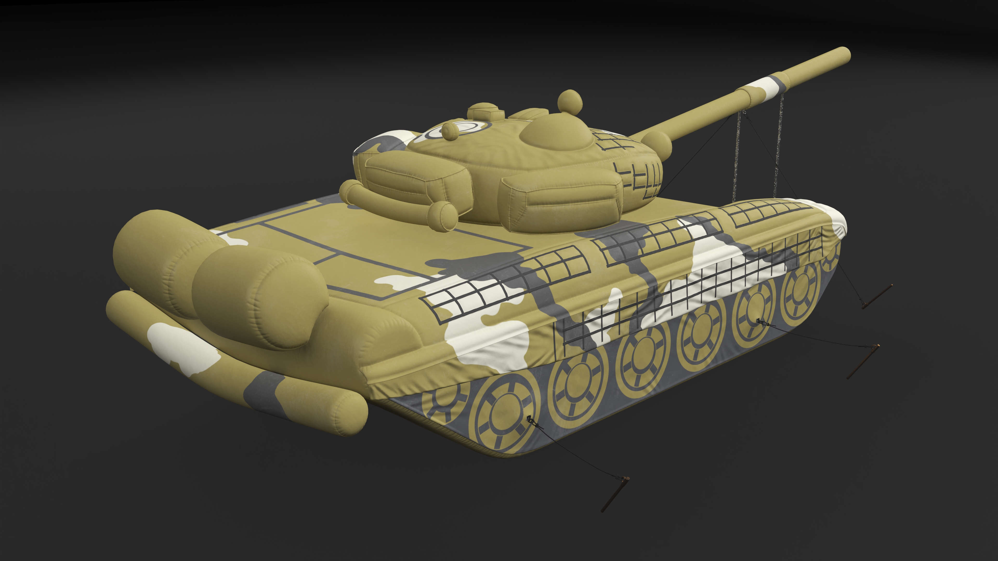 3D model Military Dummy Inflatable Tank