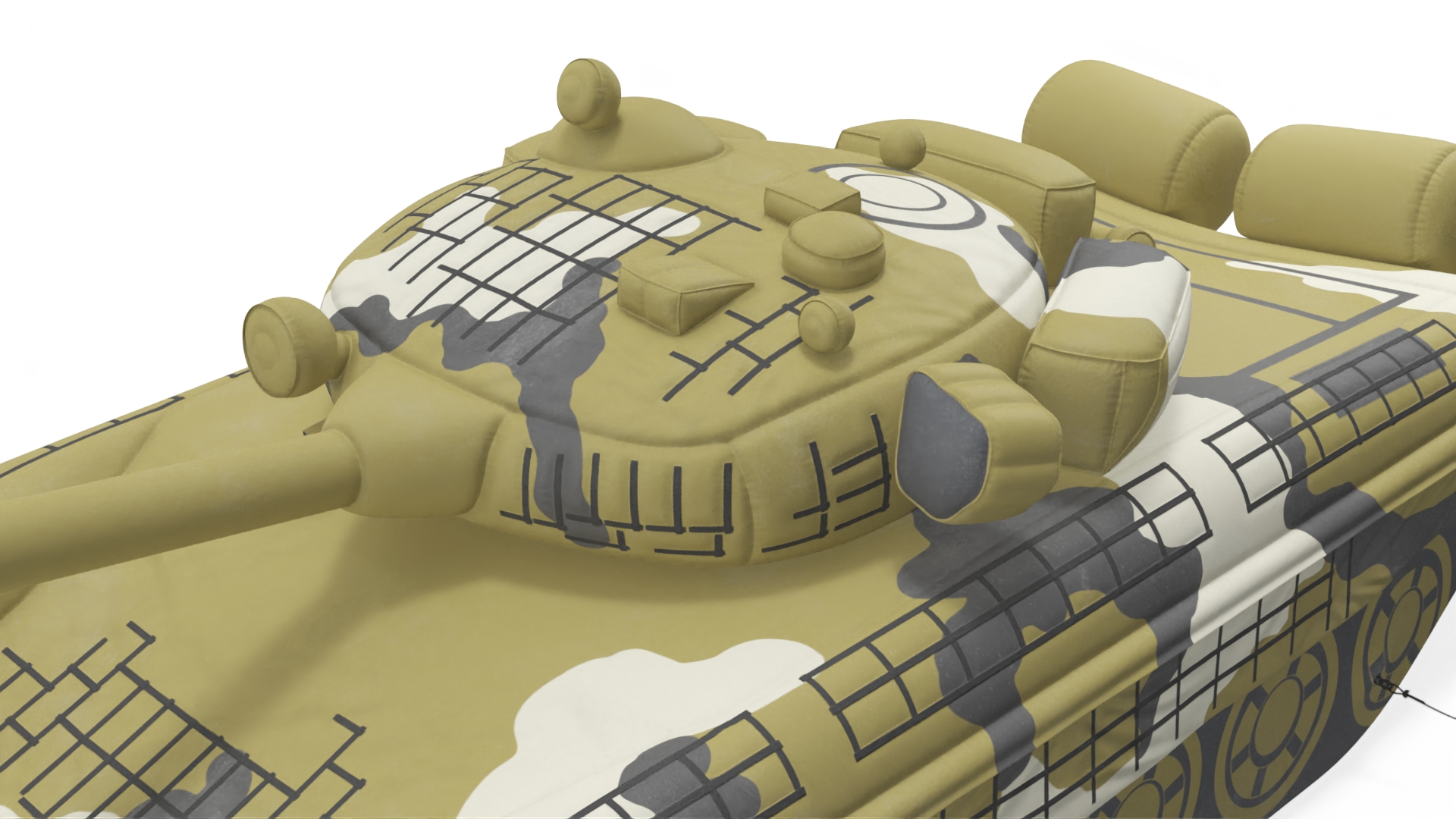 3D model Military Dummy Inflatable Tank
