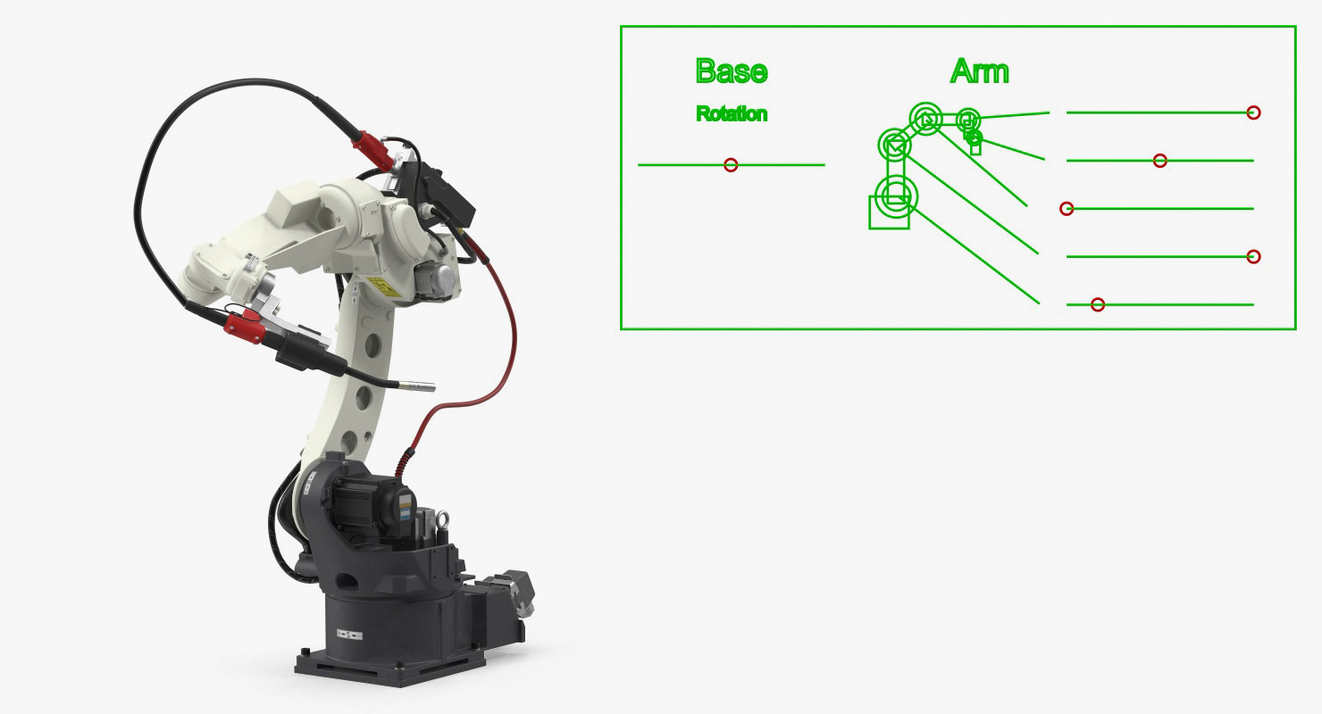 Panasonic TM1400 Welding Robot Rigged 3D