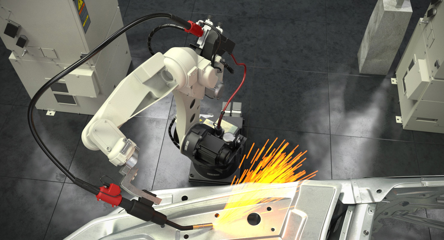 Panasonic TM1400 Welding Robot Rigged 3D