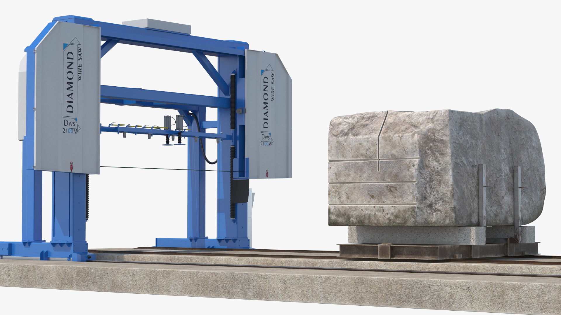 3D Diamond Wire Saw Rigged model