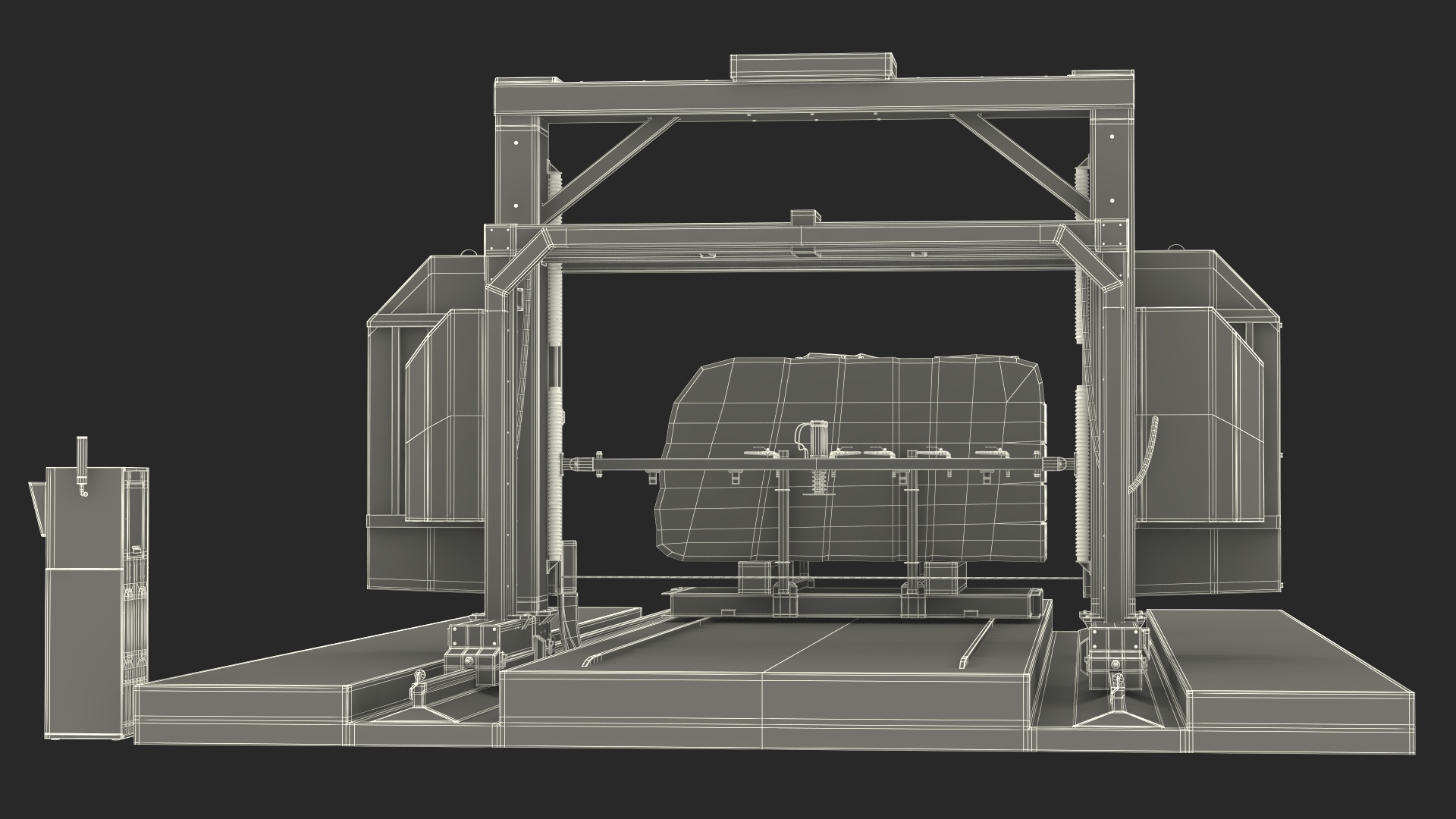 3D Diamond Wire Saw Rigged model