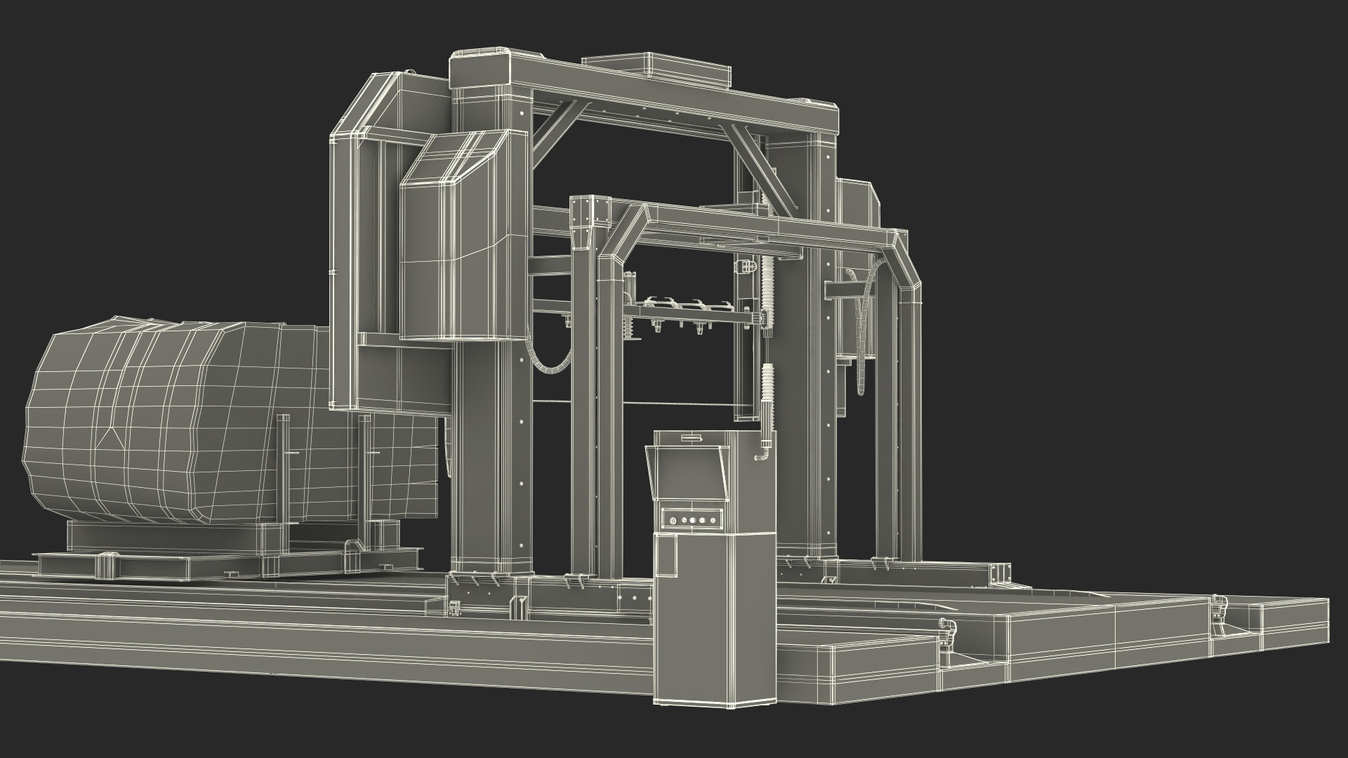 3D Diamond Wire Saw Rigged model