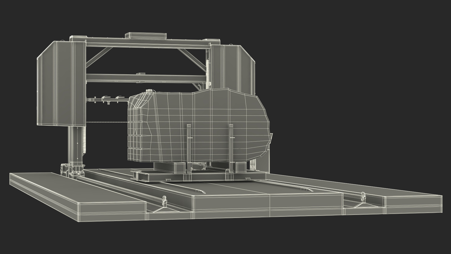 3D Diamond Wire Saw Rigged model