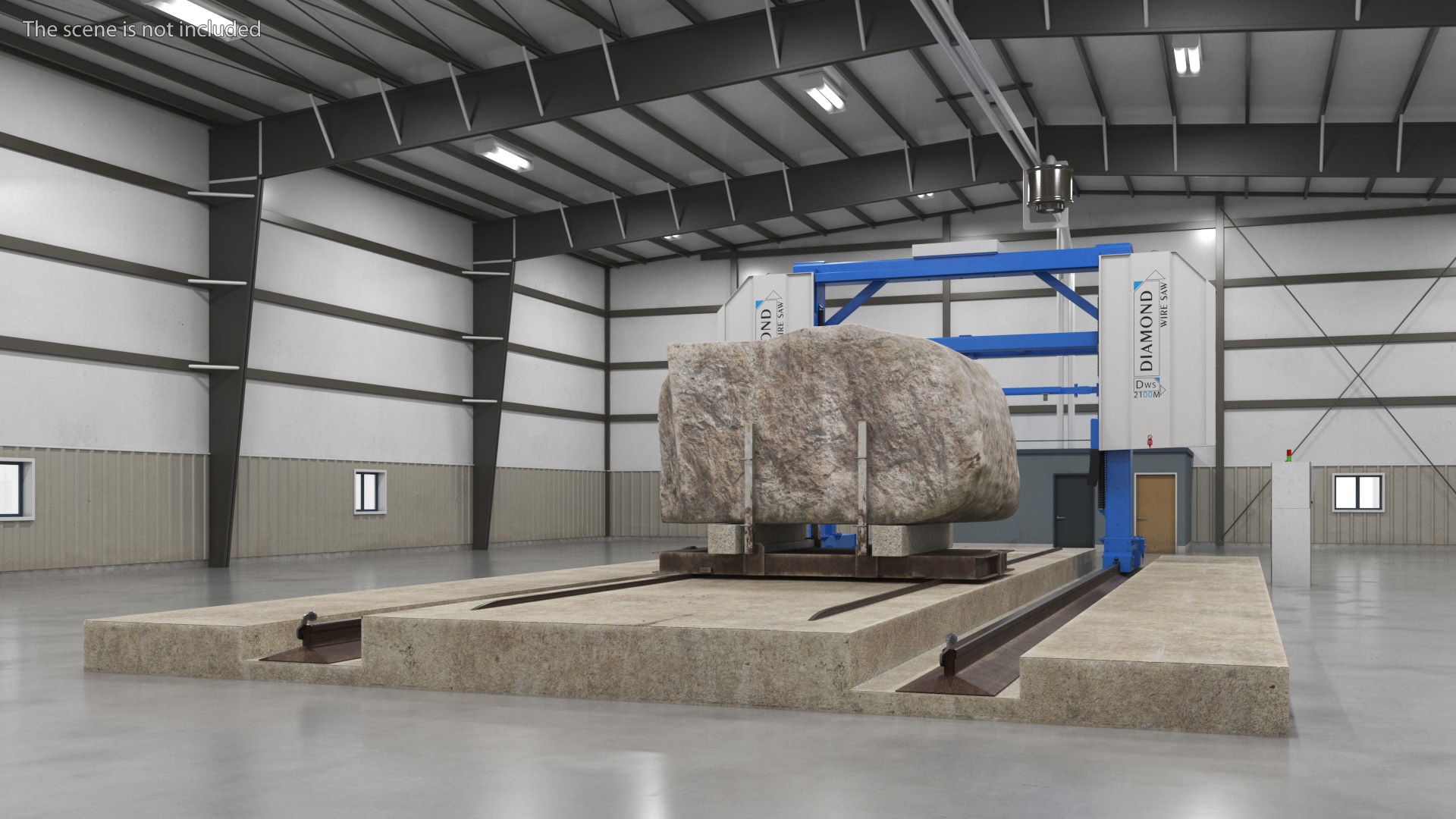 3D Diamond Wire Saw Rigged model