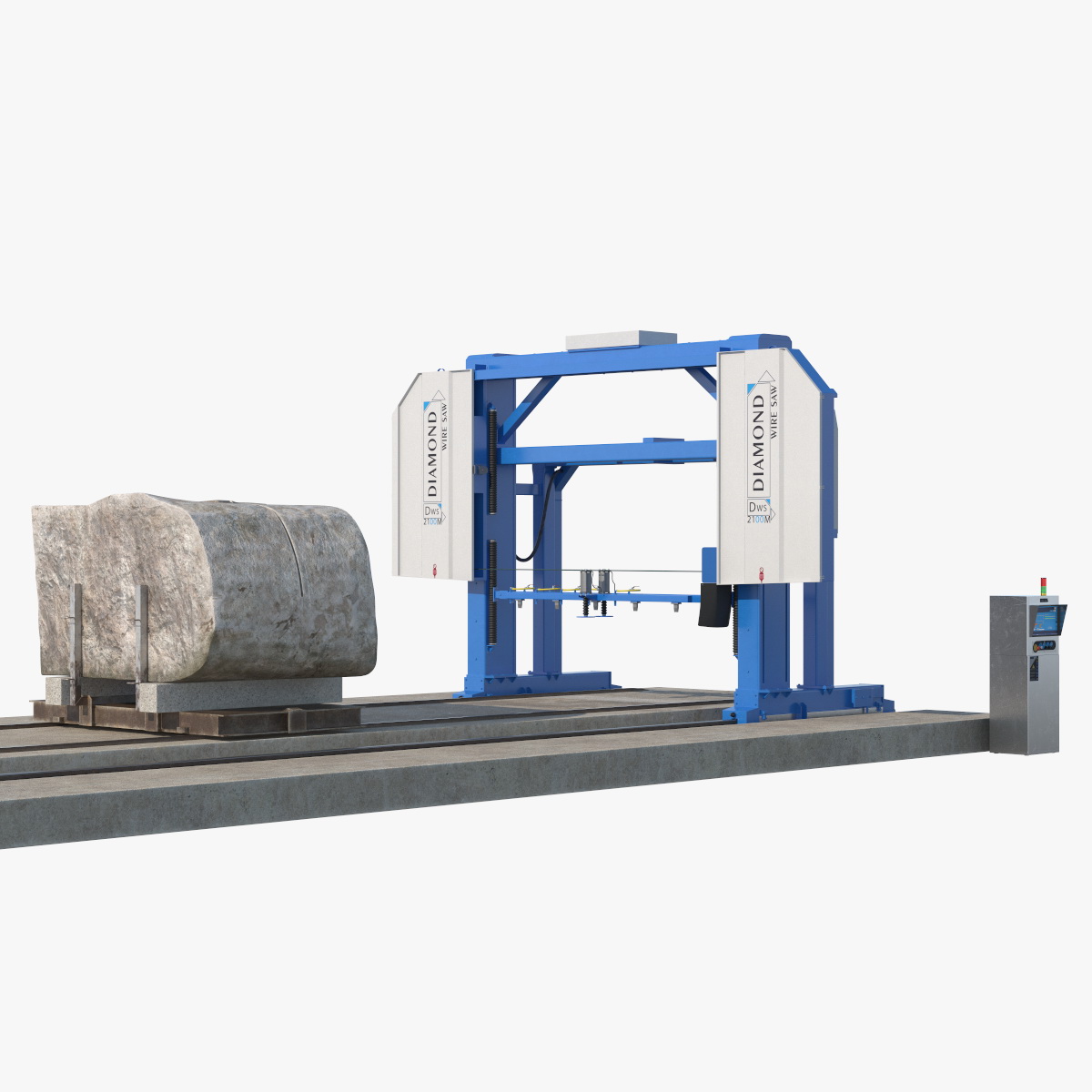 3D Diamond Wire Saw Rigged model