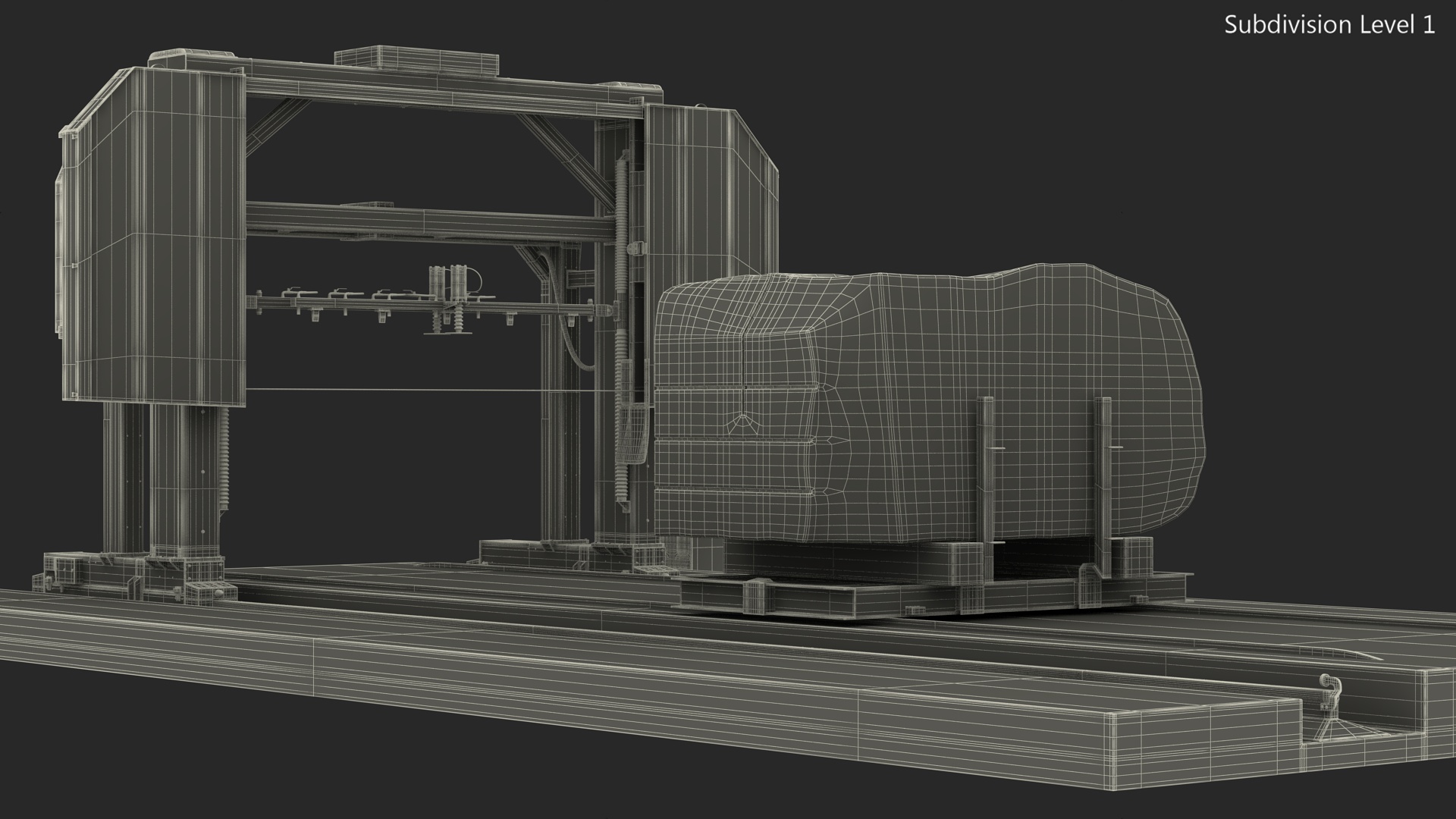 3D Diamond Wire Saw Rigged model