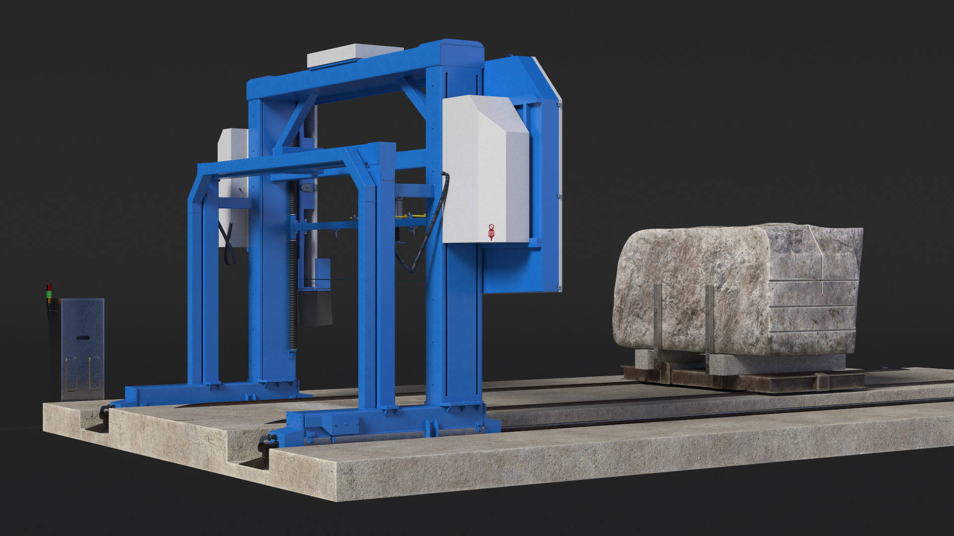 3D Diamond Wire Saw Rigged model