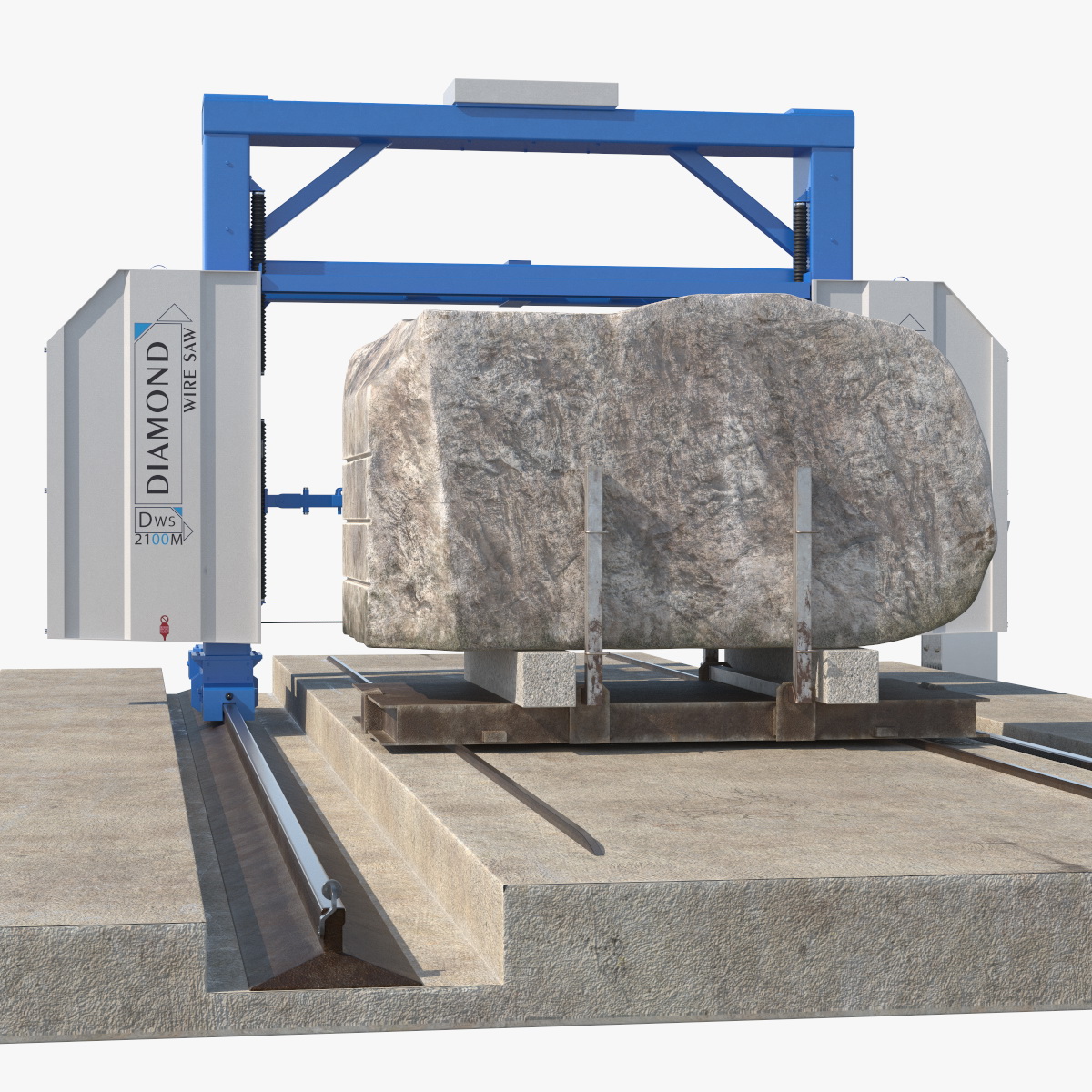 3D Diamond Wire Saw Rigged model