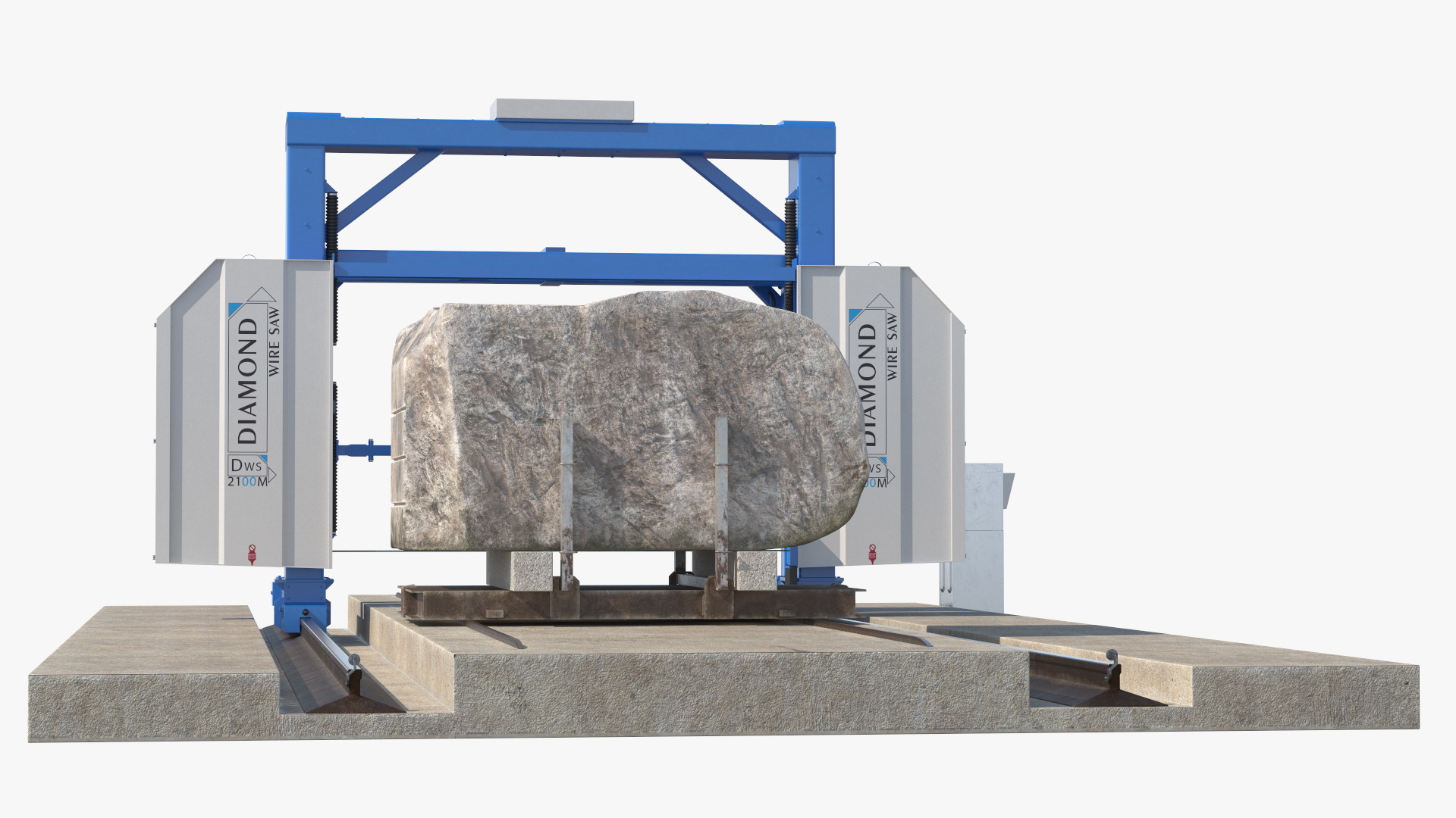 3D Diamond Wire Saw Rigged model