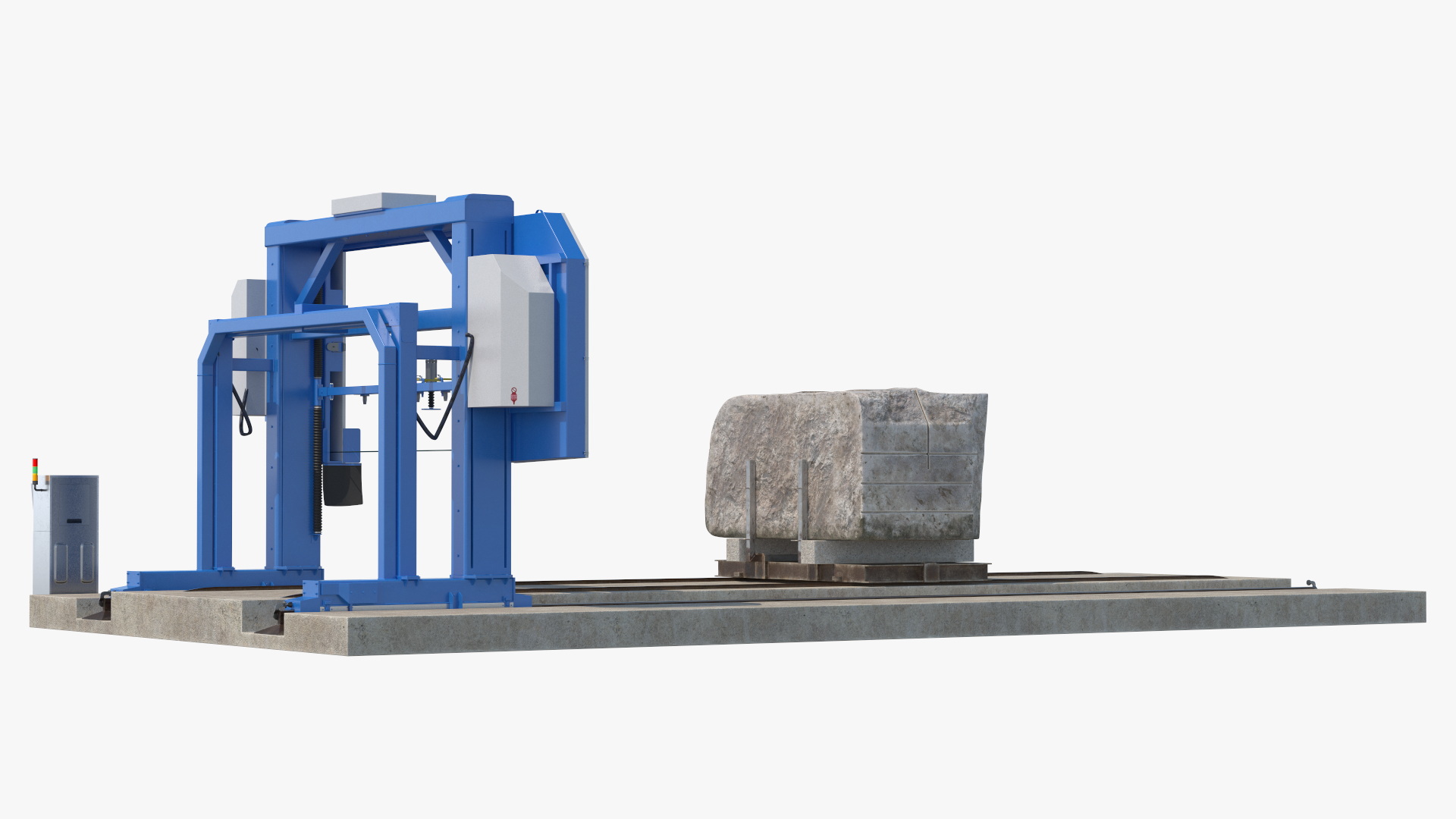 3D Diamond Wire Saw Rigged model