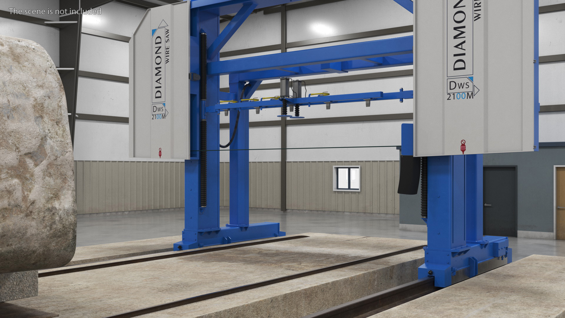 3D Diamond Wire Saw Rigged model
