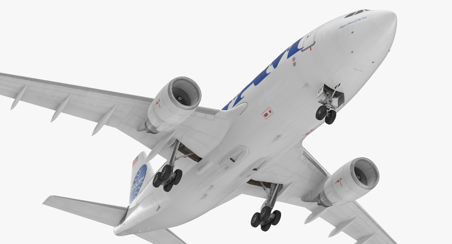3D model Airbus A310 300 Pan American Rigged