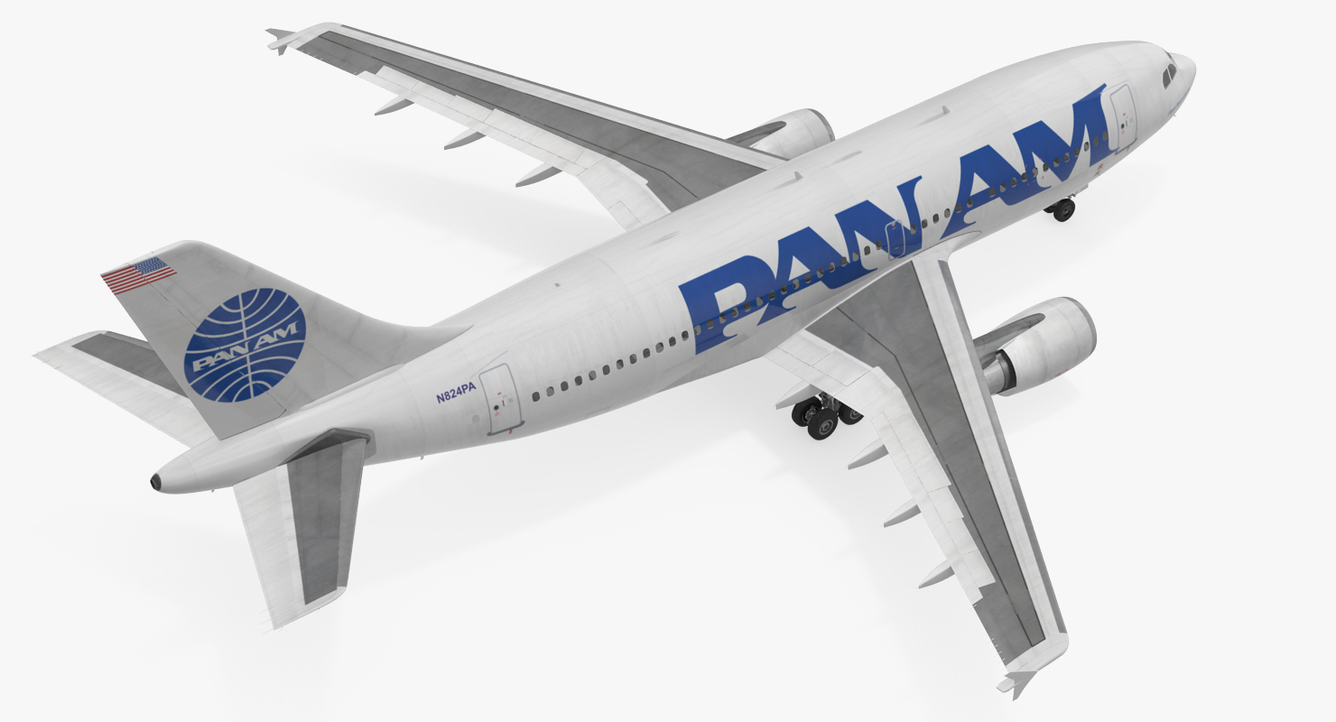 3D model Airbus A310 300 Pan American Rigged