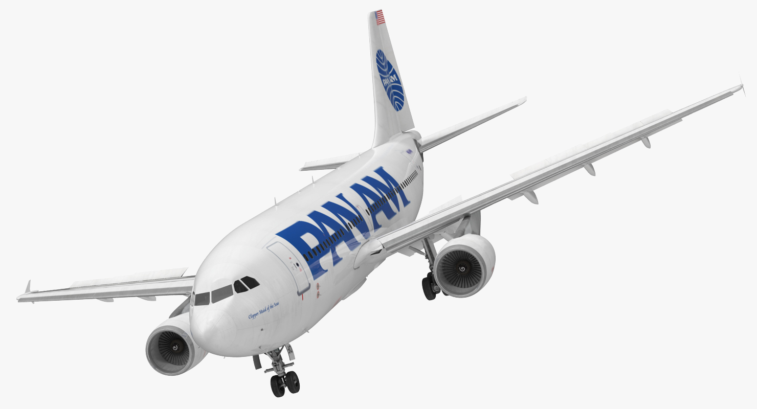 3D model Airbus A310 300 Pan American Rigged