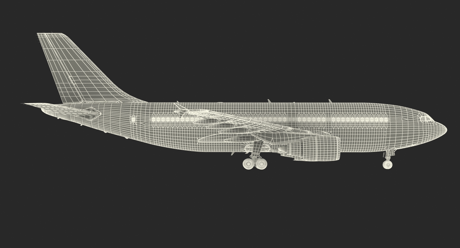 3D model Airbus A310 300 Pan American Rigged