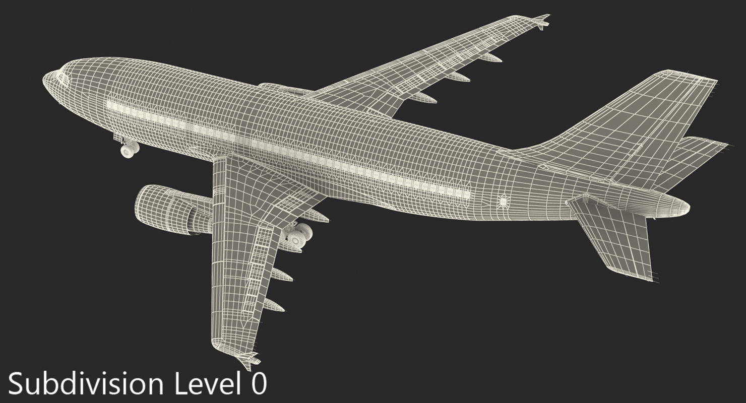 3D model Airbus A310 300 Pan American Rigged