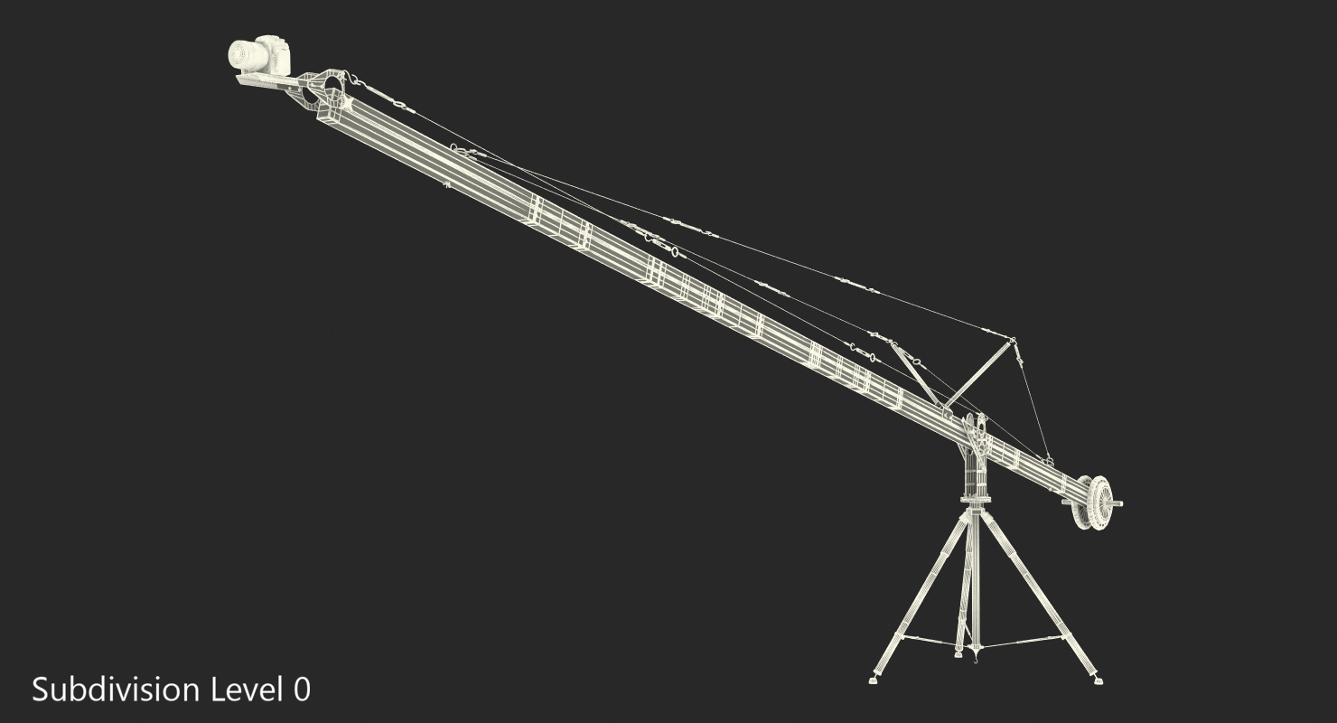 3D model Camera Crane with Nikon D500 Rigged