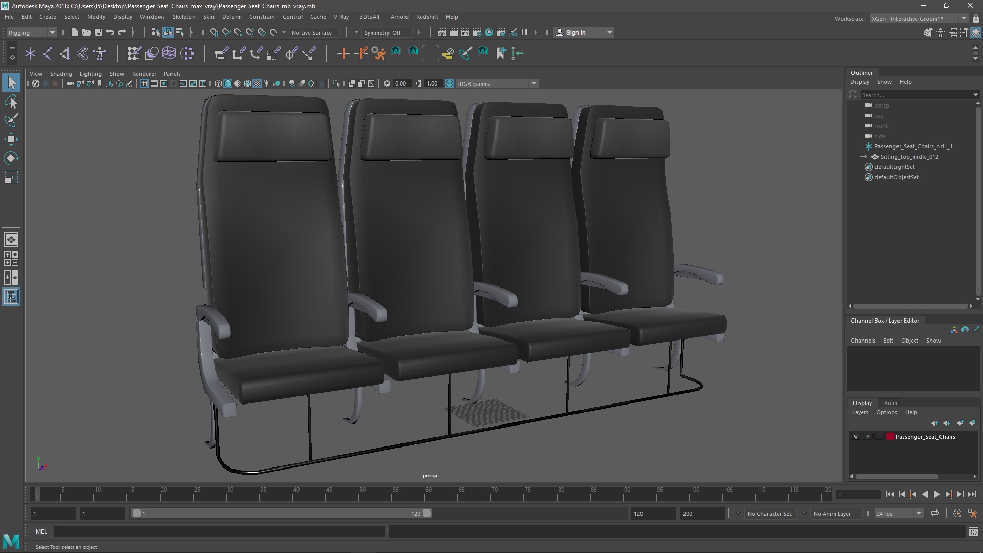 3D Passenger Seat Chairs