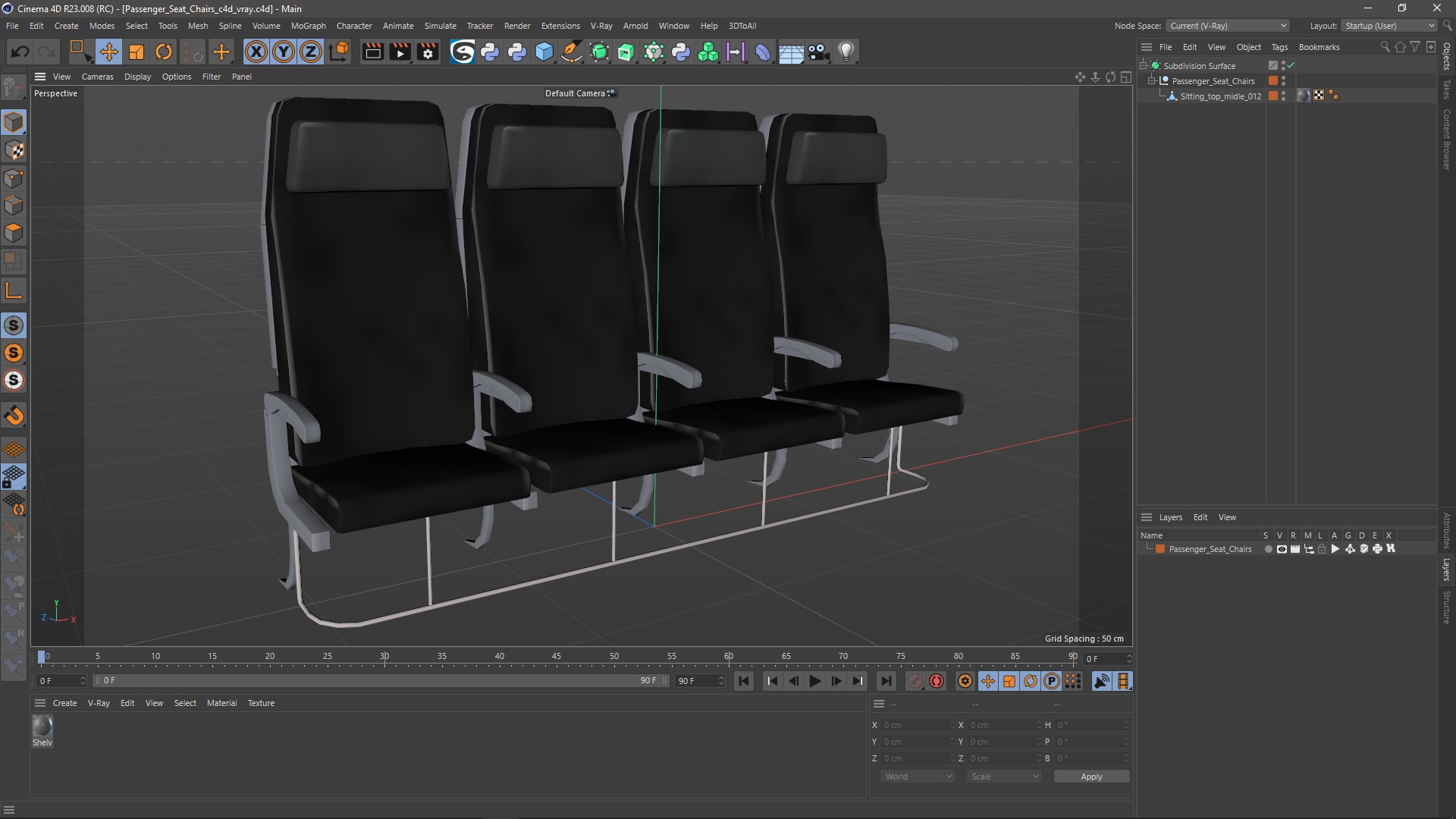 3D Passenger Seat Chairs
