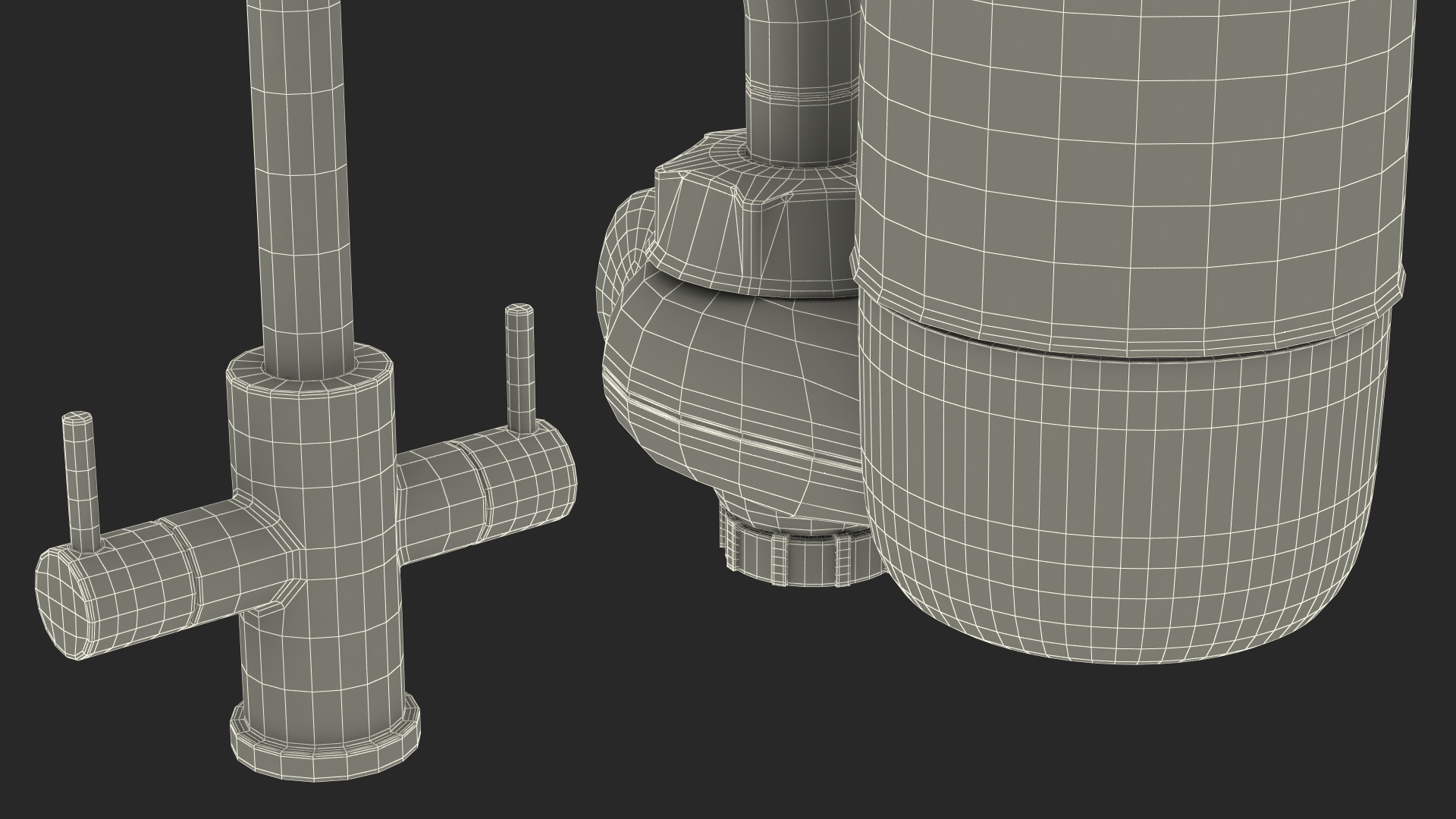 Faucet Mount Filter Brita on Kitchen Mixer 3D