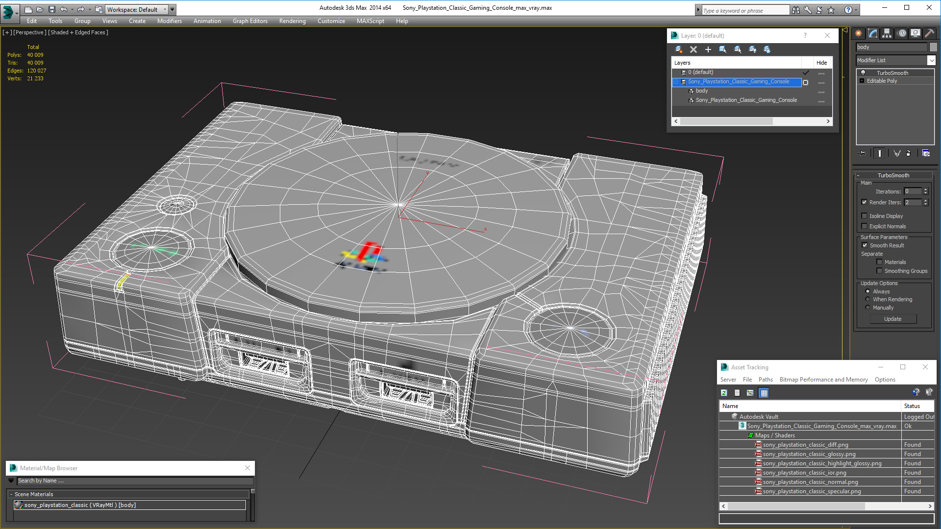 Sony Playstation Classic Gaming Console 3D model