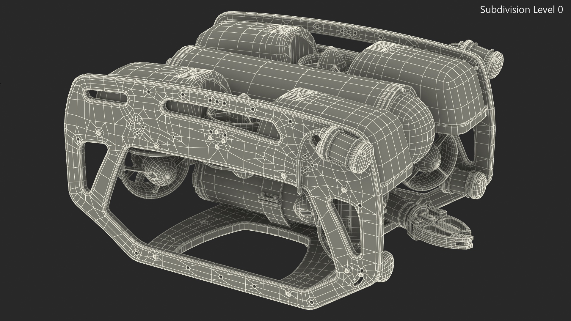 Underwater Robot BlueROV2 Rigged 3D