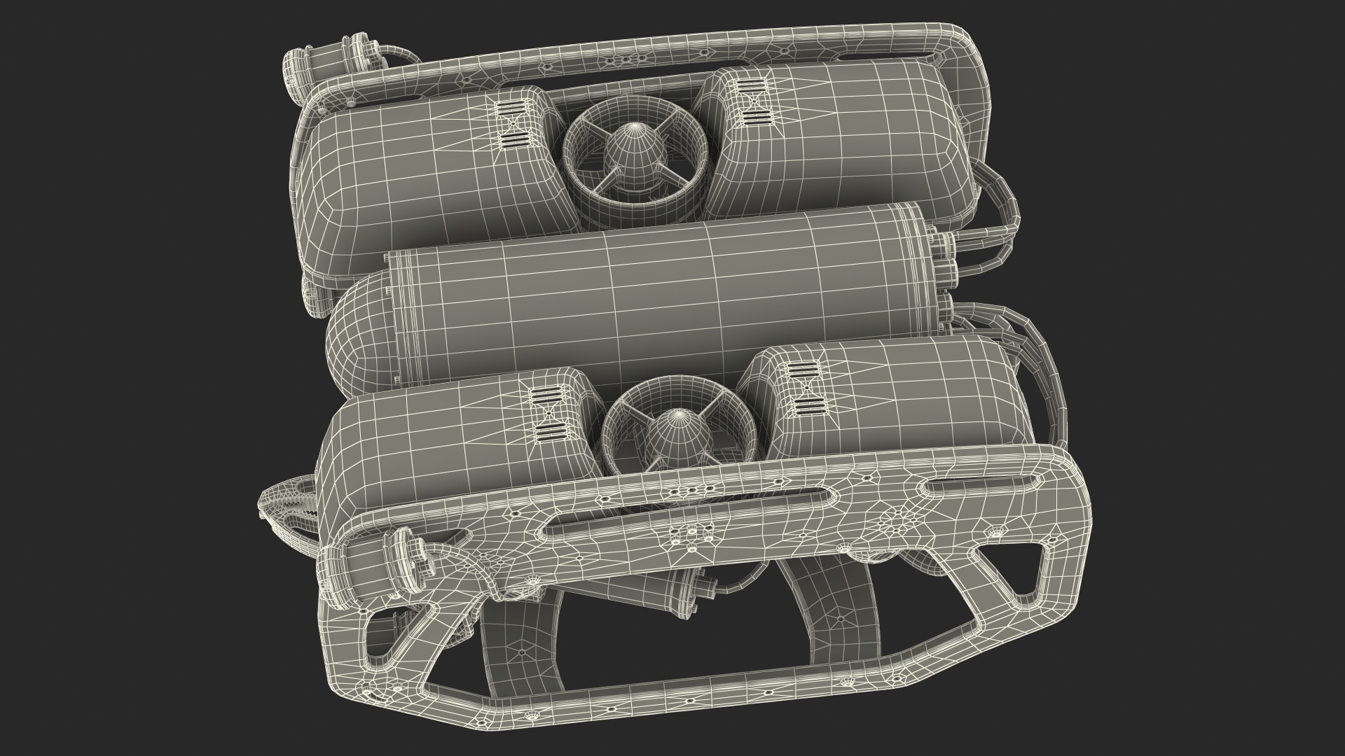 Underwater Robot BlueROV2 Rigged 3D