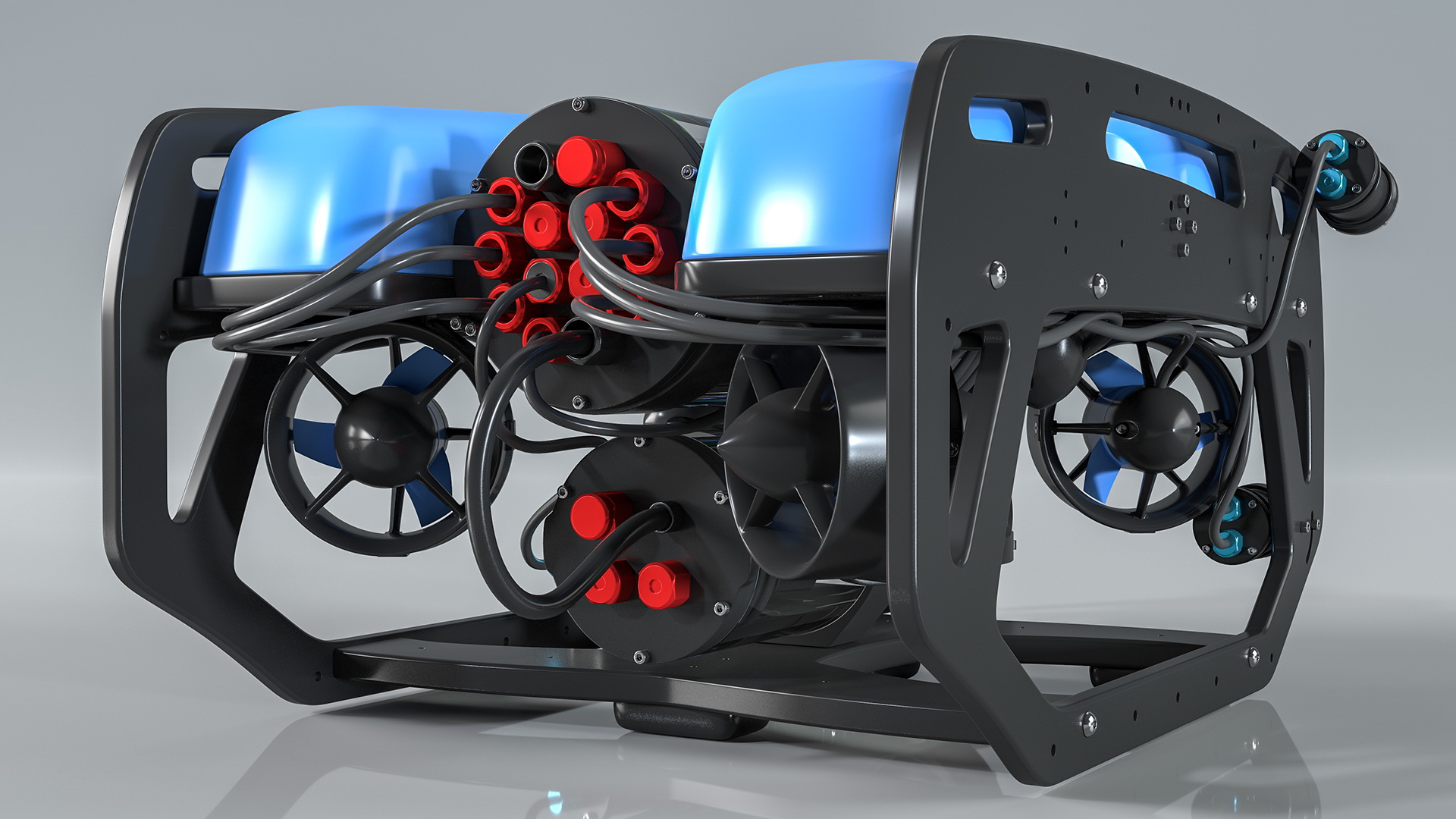 Underwater Robot BlueROV2 Rigged 3D