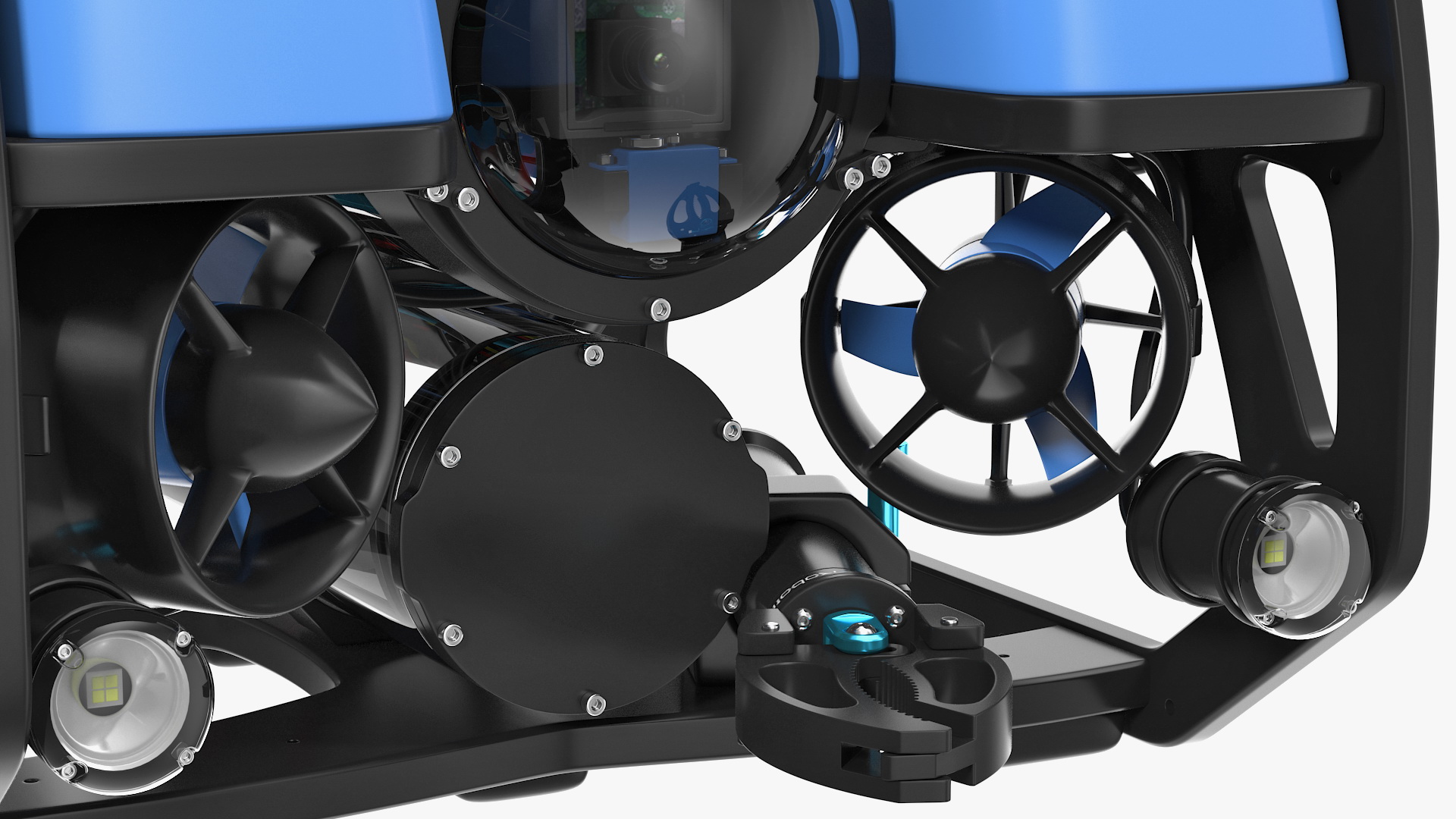 Underwater Robot BlueROV2 Rigged 3D