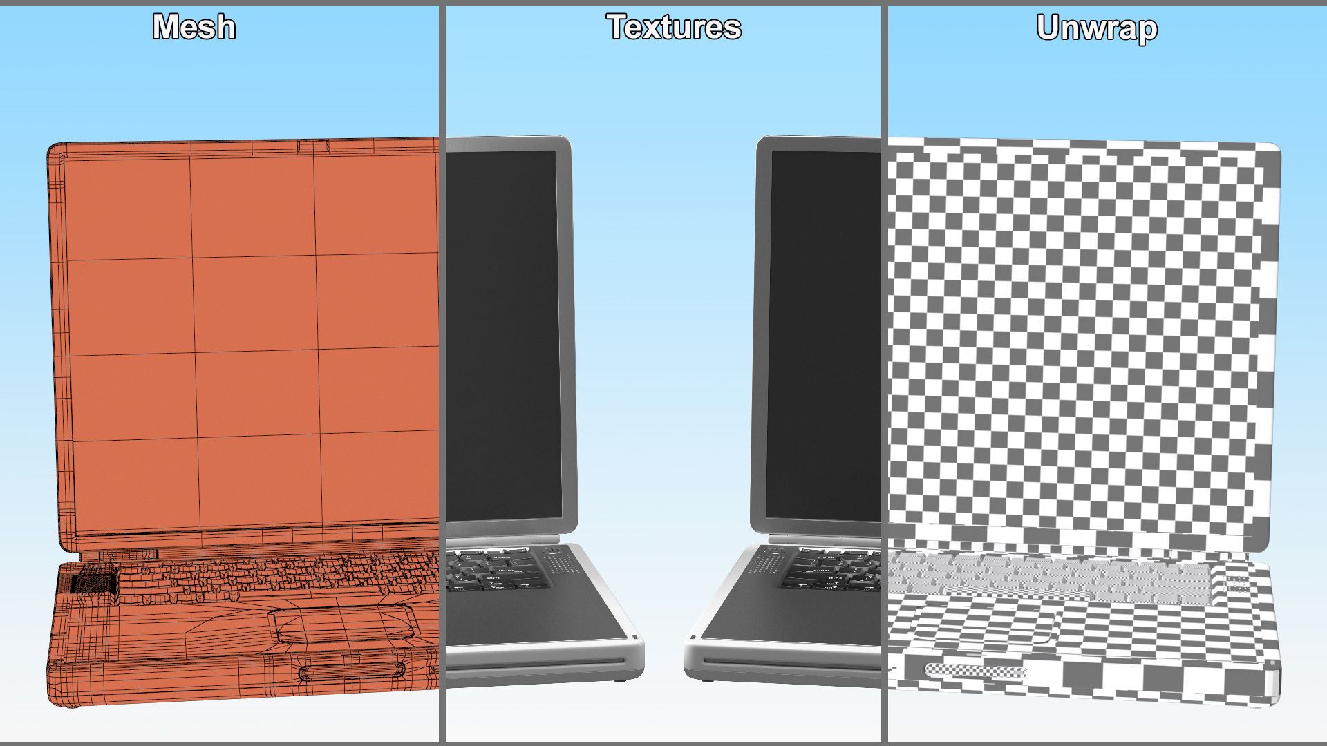 Vintage Laptop 3D model