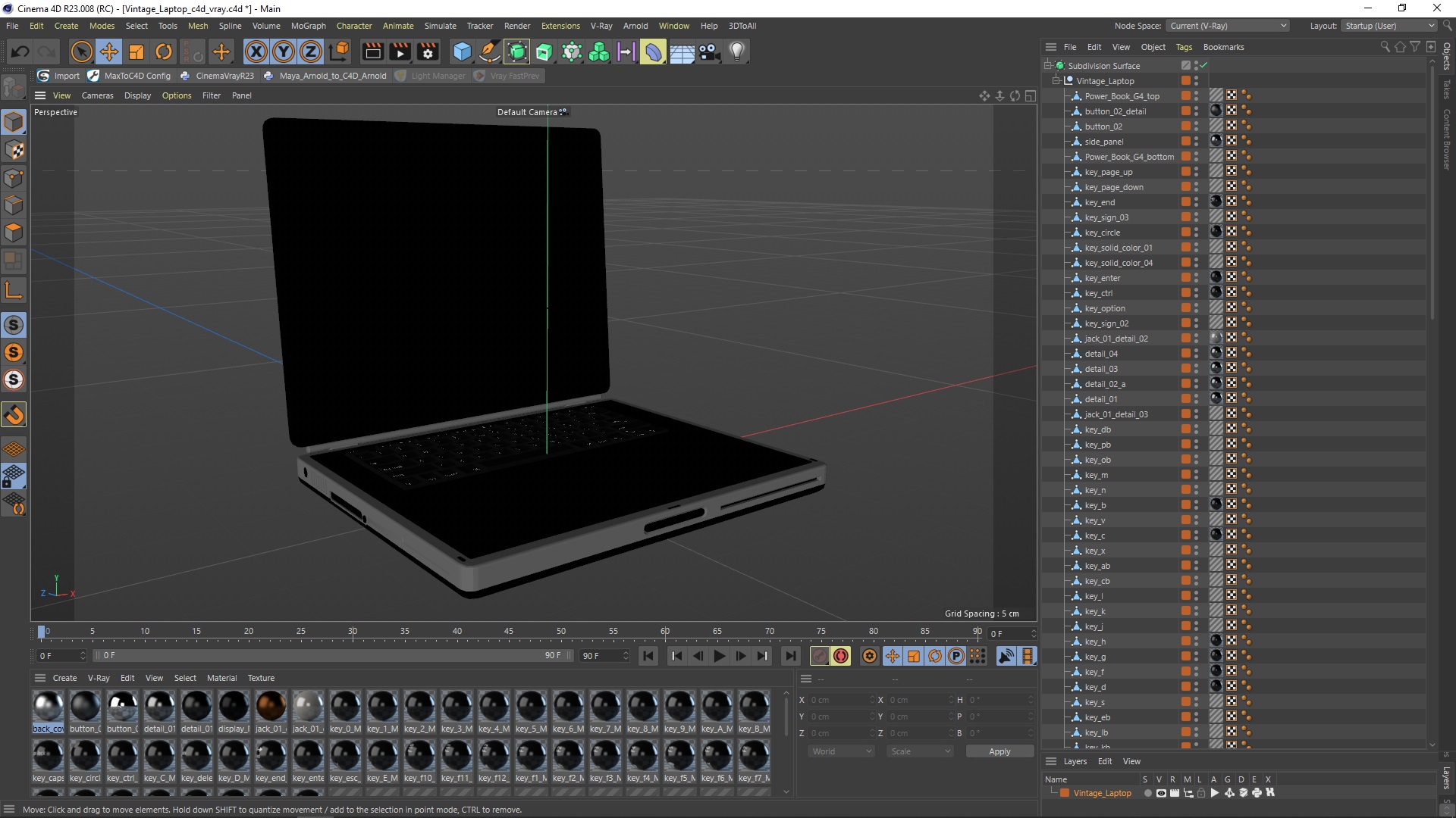 Vintage Laptop 3D model
